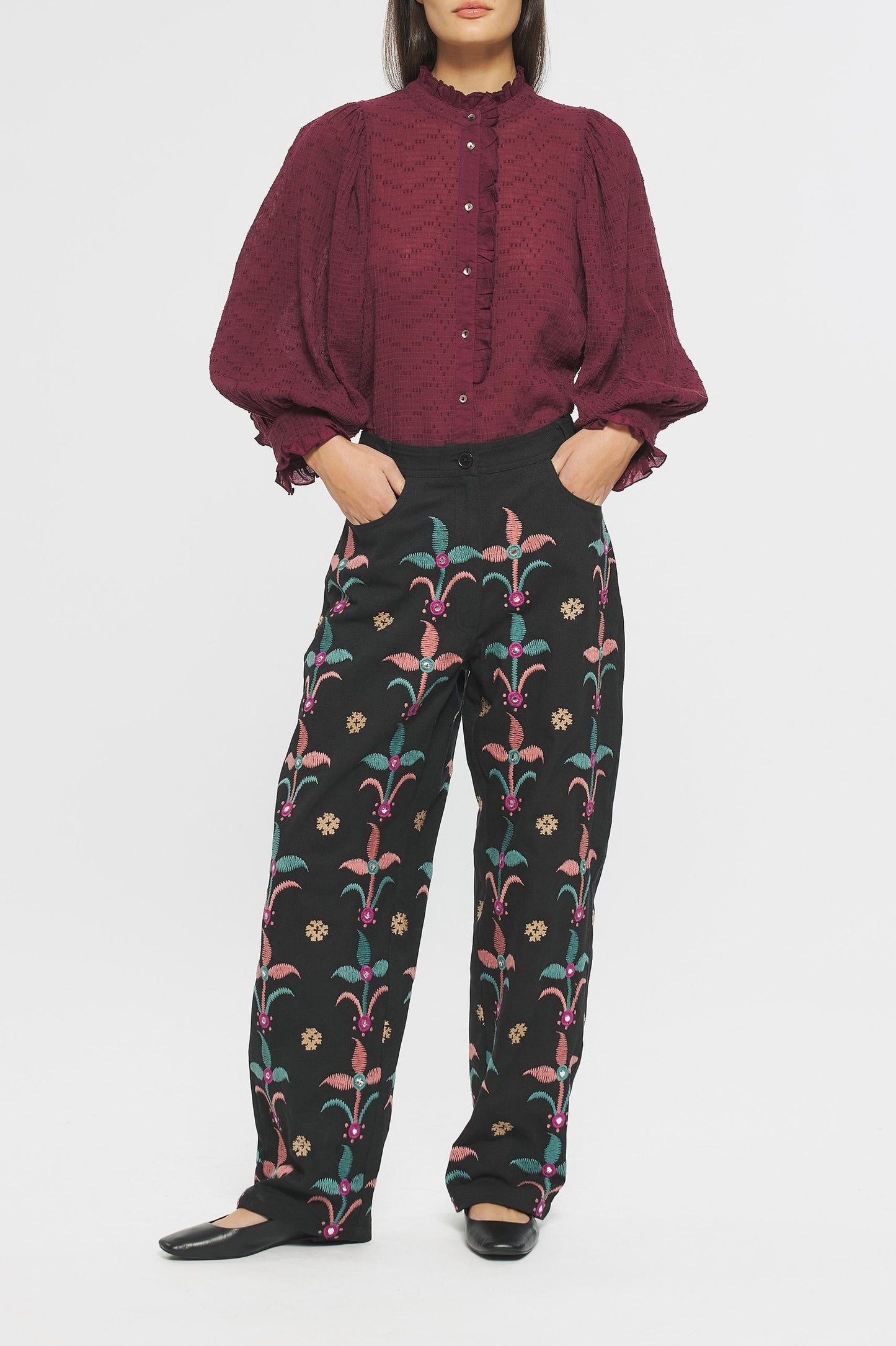 Rafi Embroidered trousers
