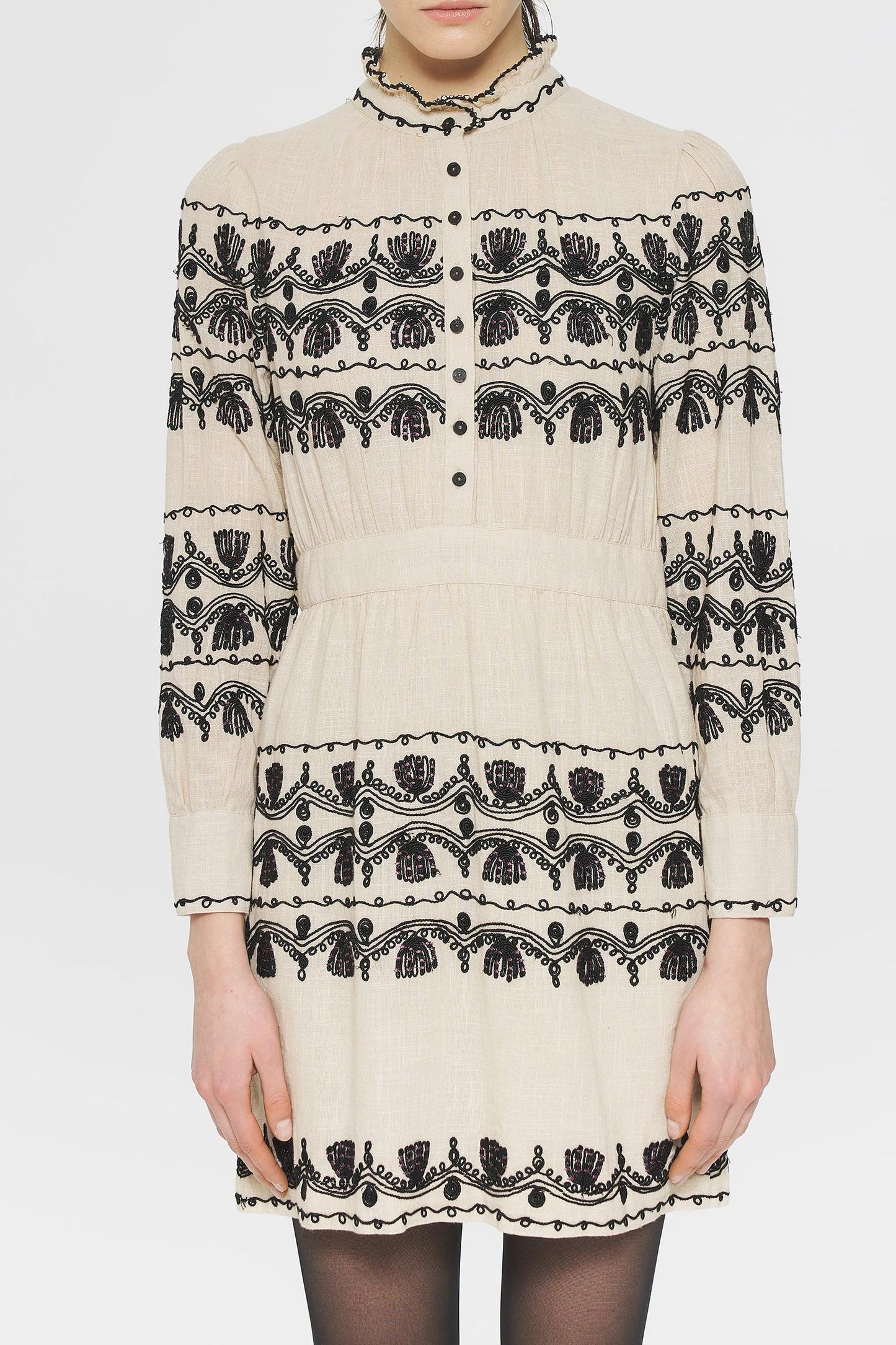 Nelly Embroidered mini dress