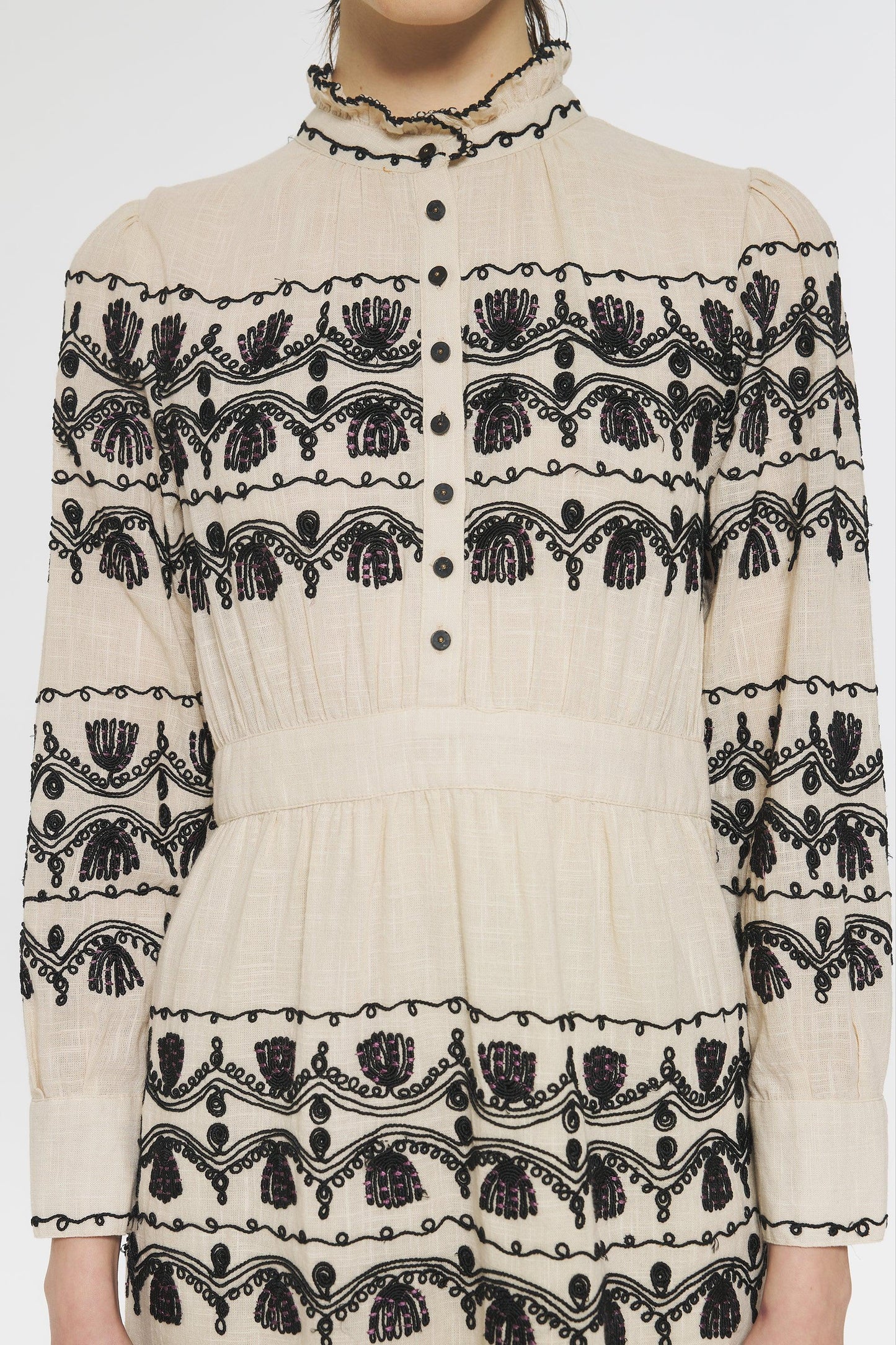 Nelly Embroidered mini dress
