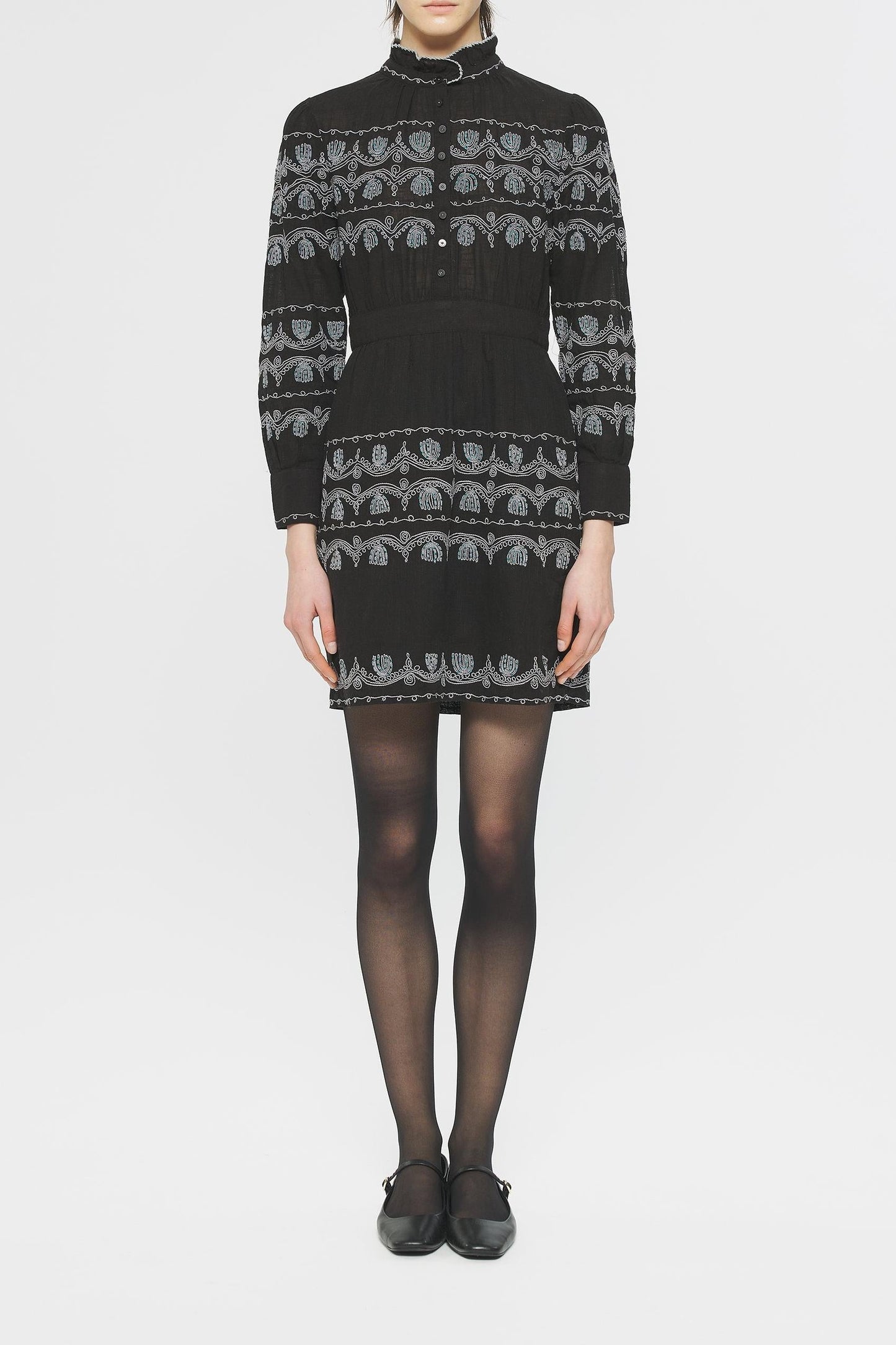 Nelly Embroidered mini dress