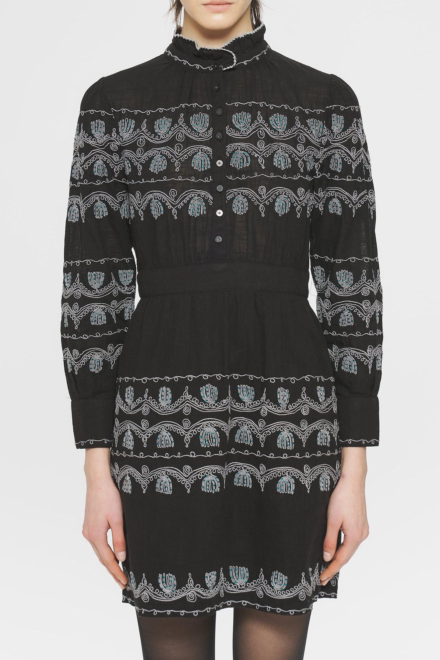 Nelly Embroidered mini dress
