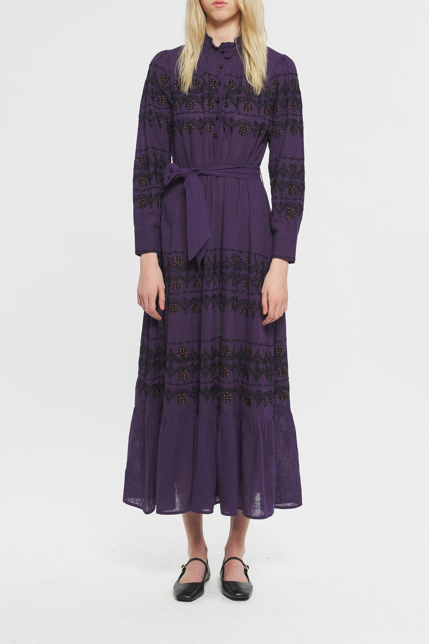 Nelly Embroidered maxi dress