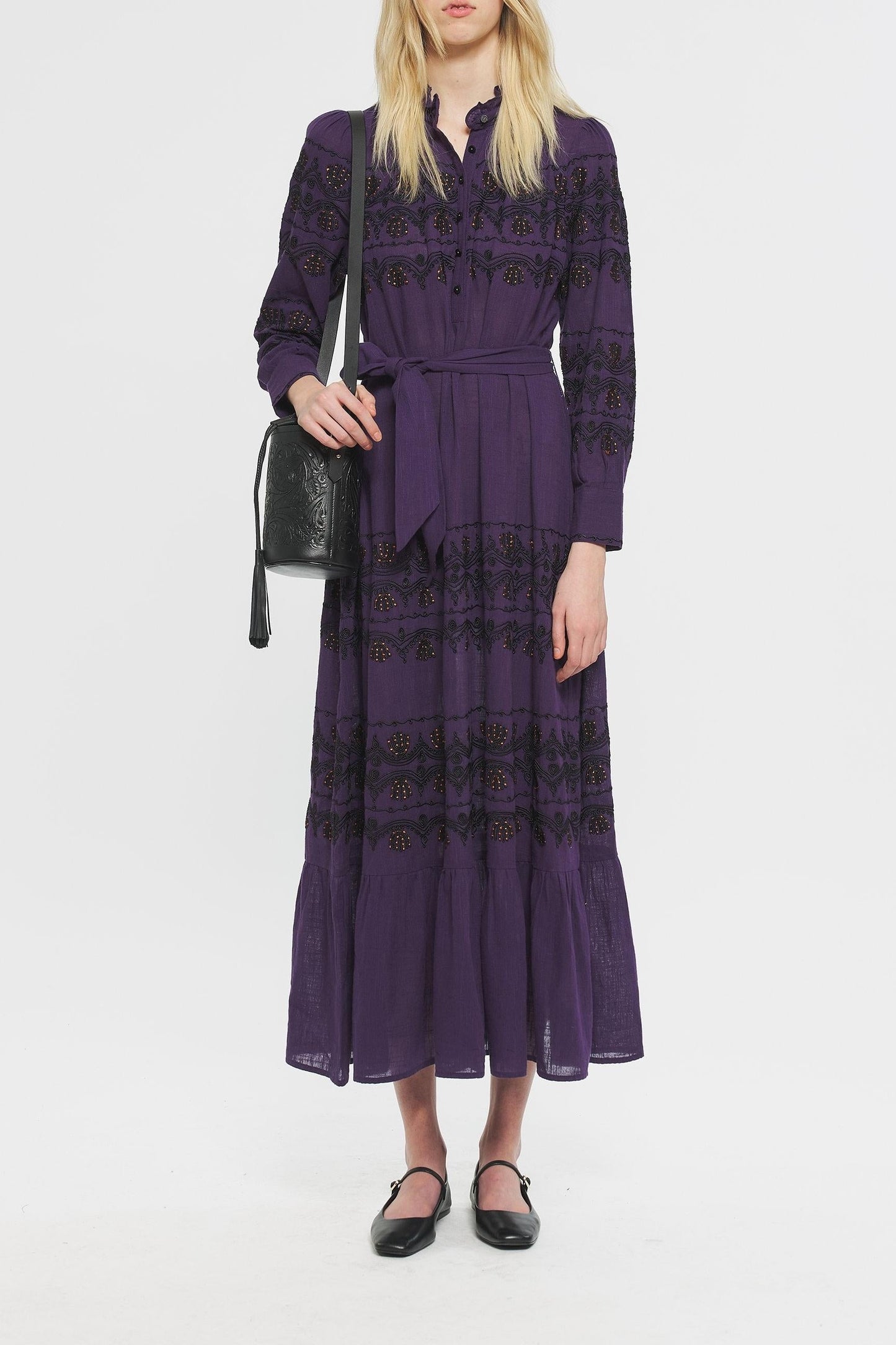 Nelly Embroidered maxi dress