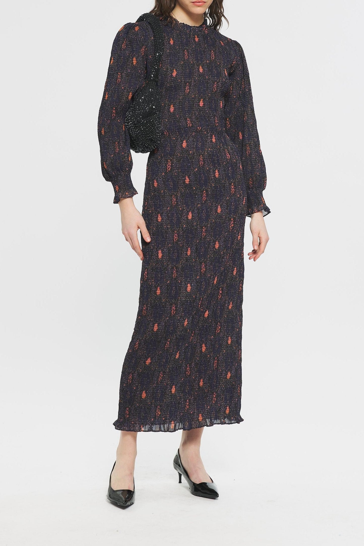 Robe longue imprimée Mani