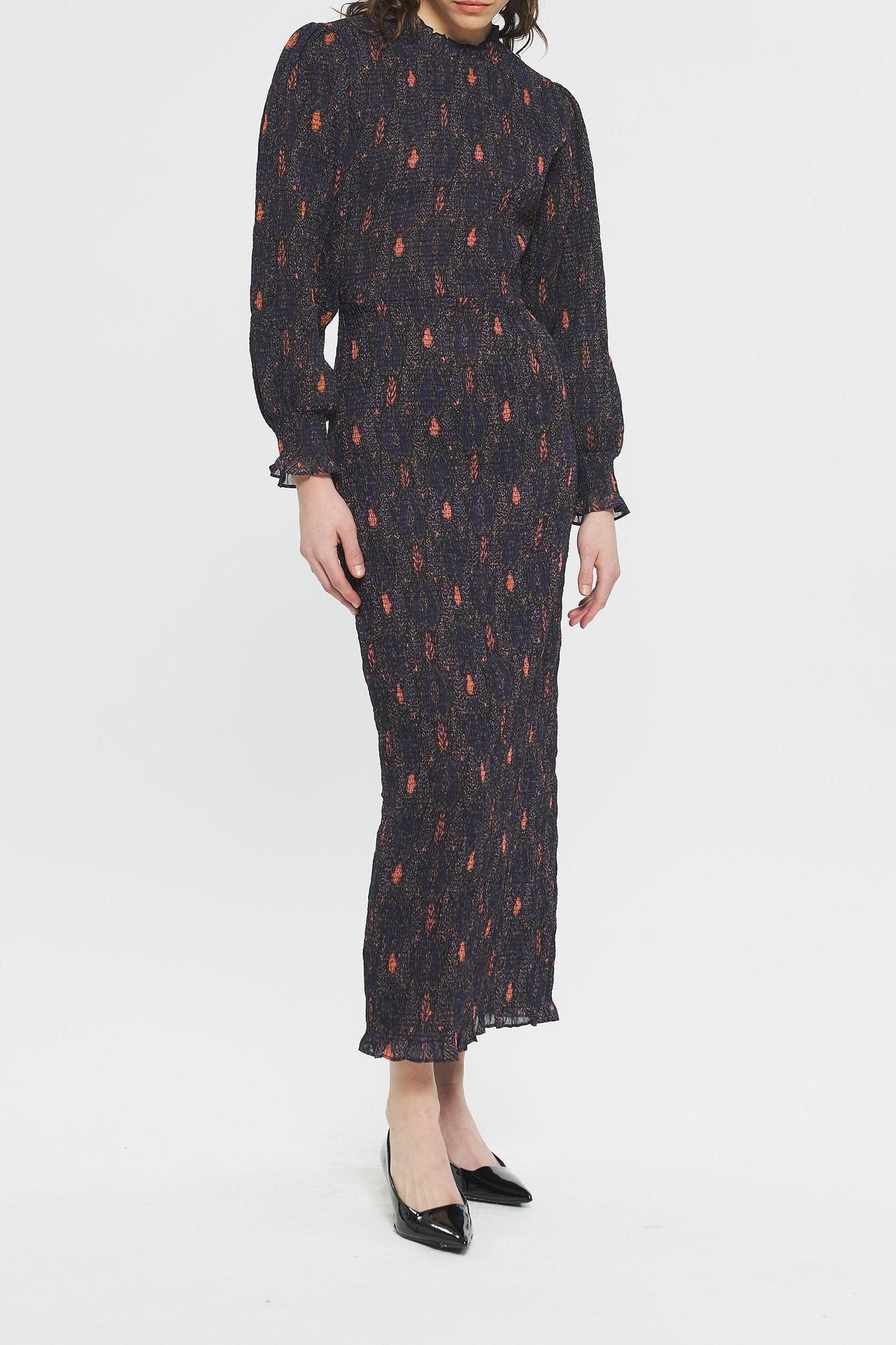 Robe longue imprimée Mani