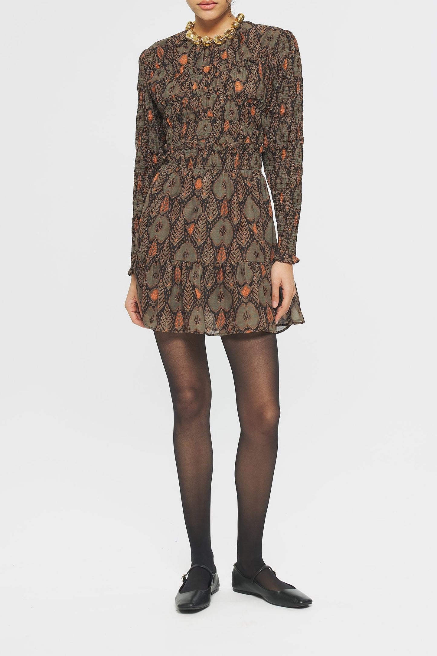 Mani Print mini dress