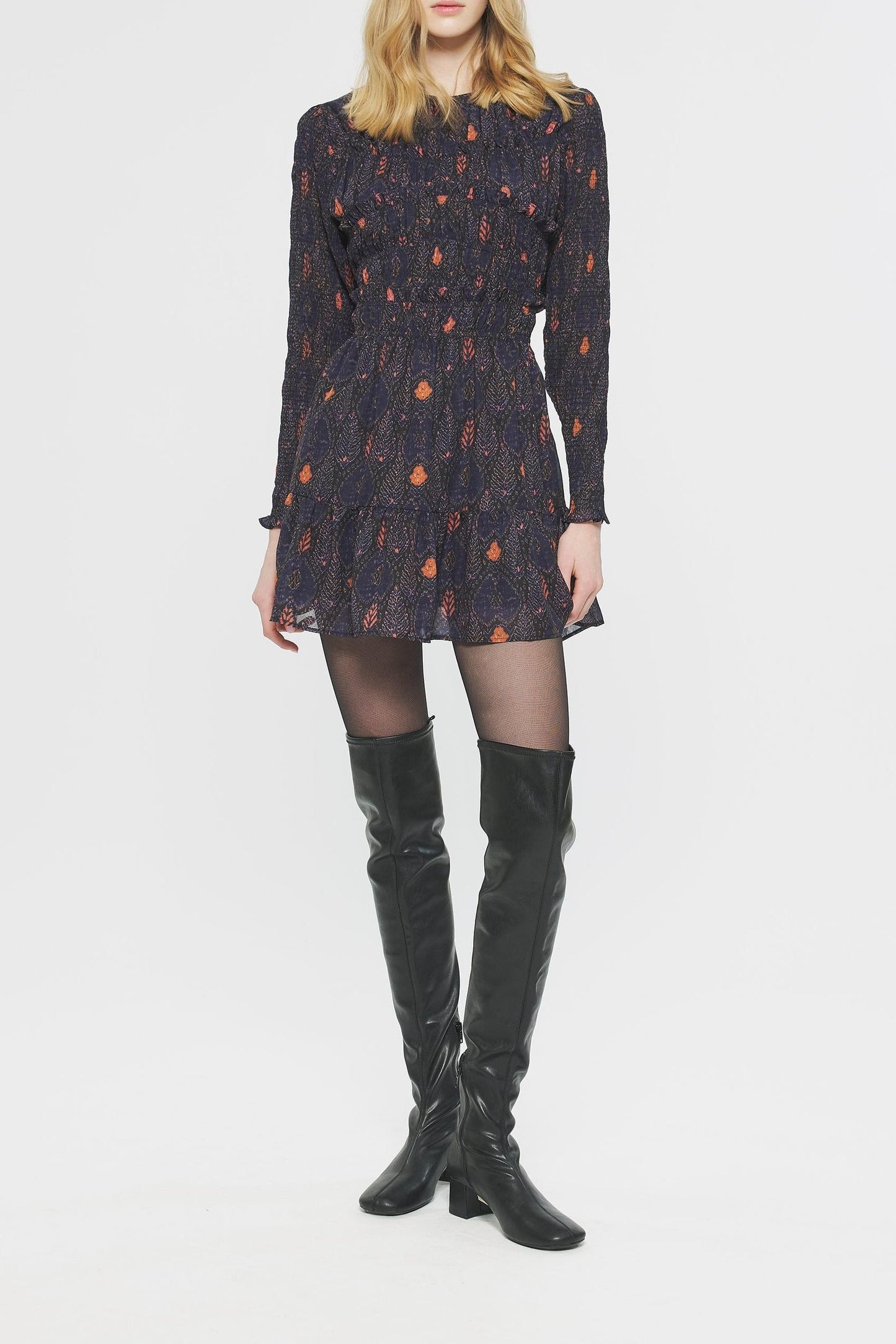 Mani Print mini dress