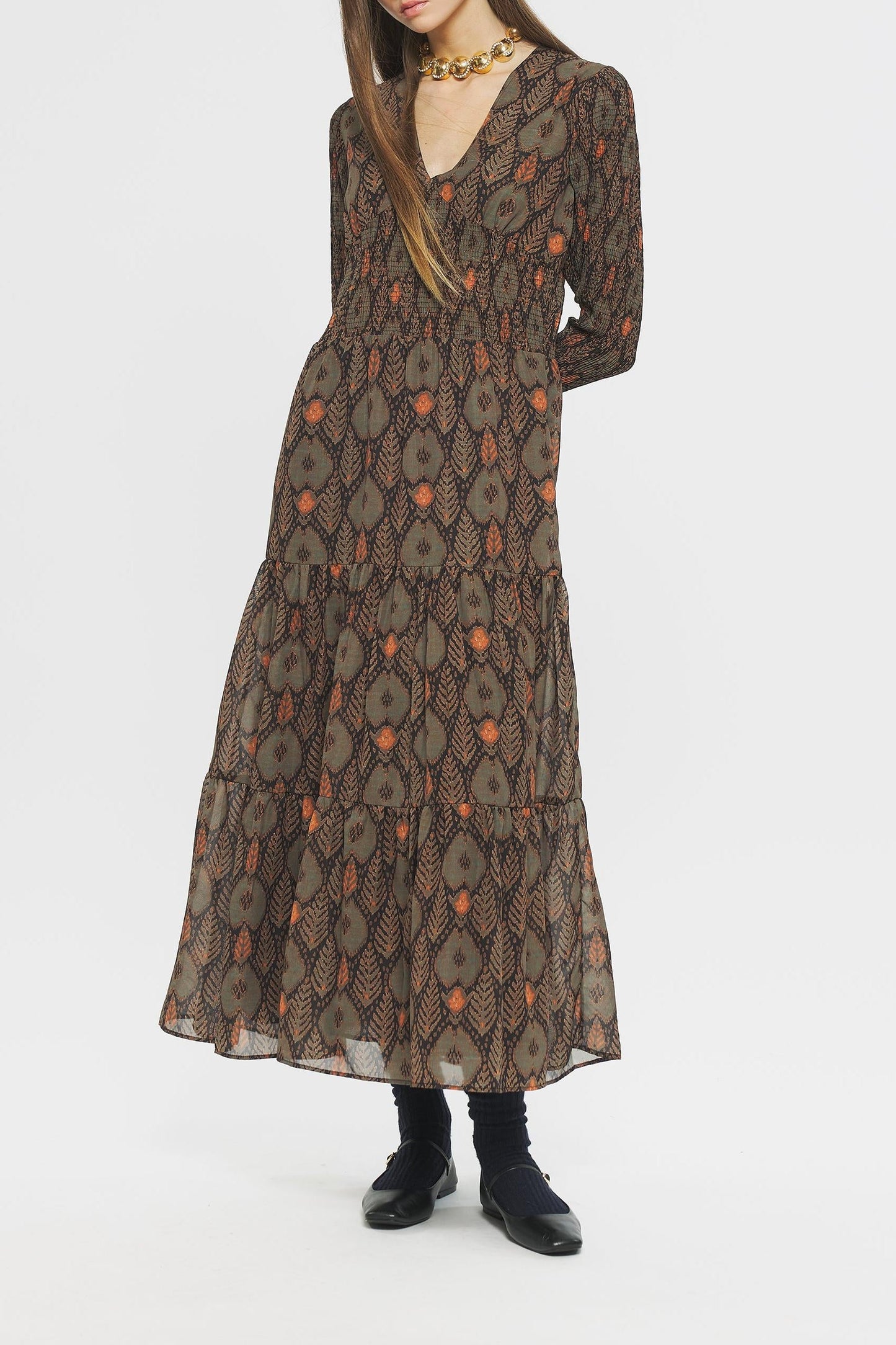 Mani Print maxi dress