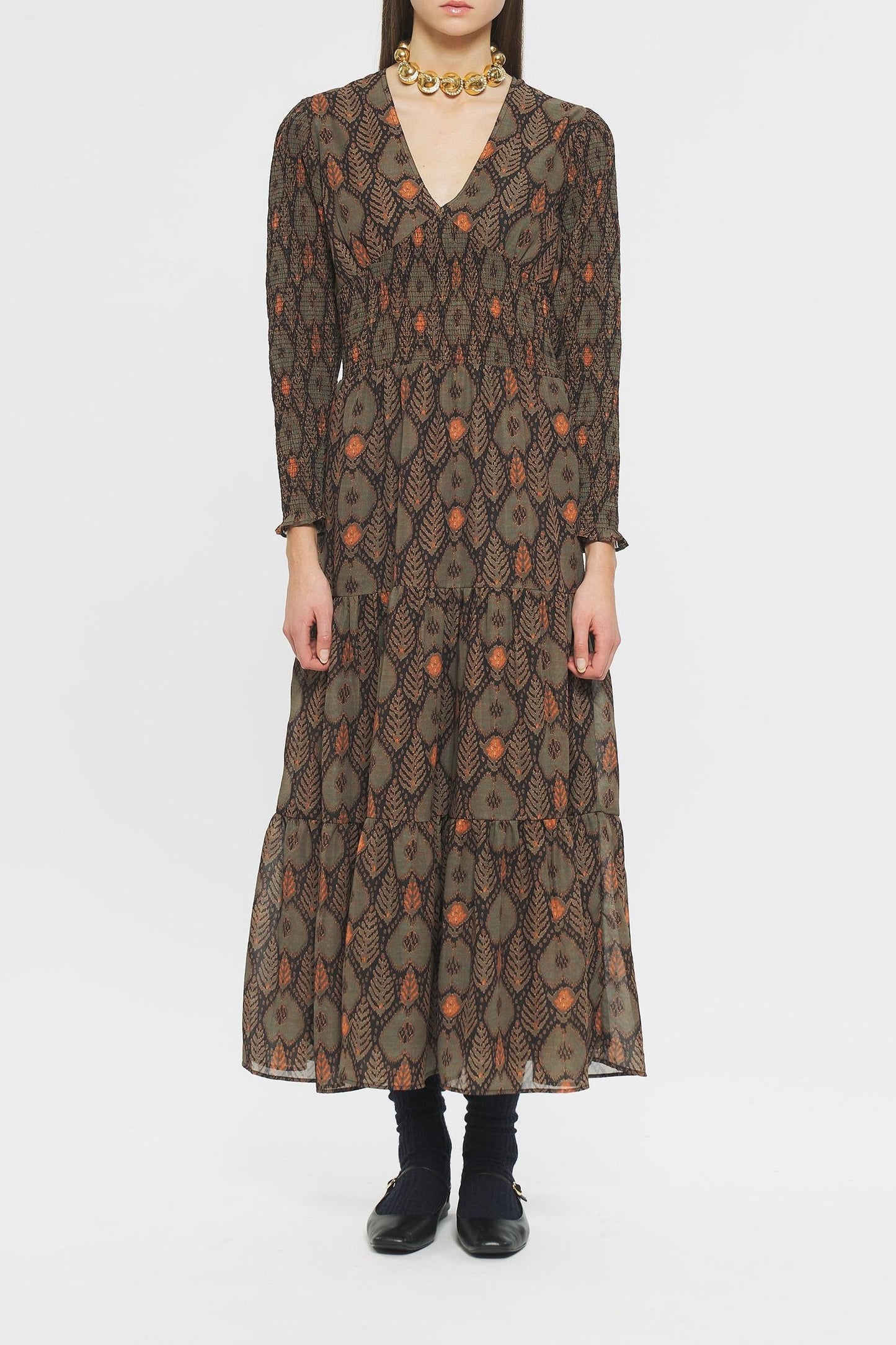 Mani Print maxi dress