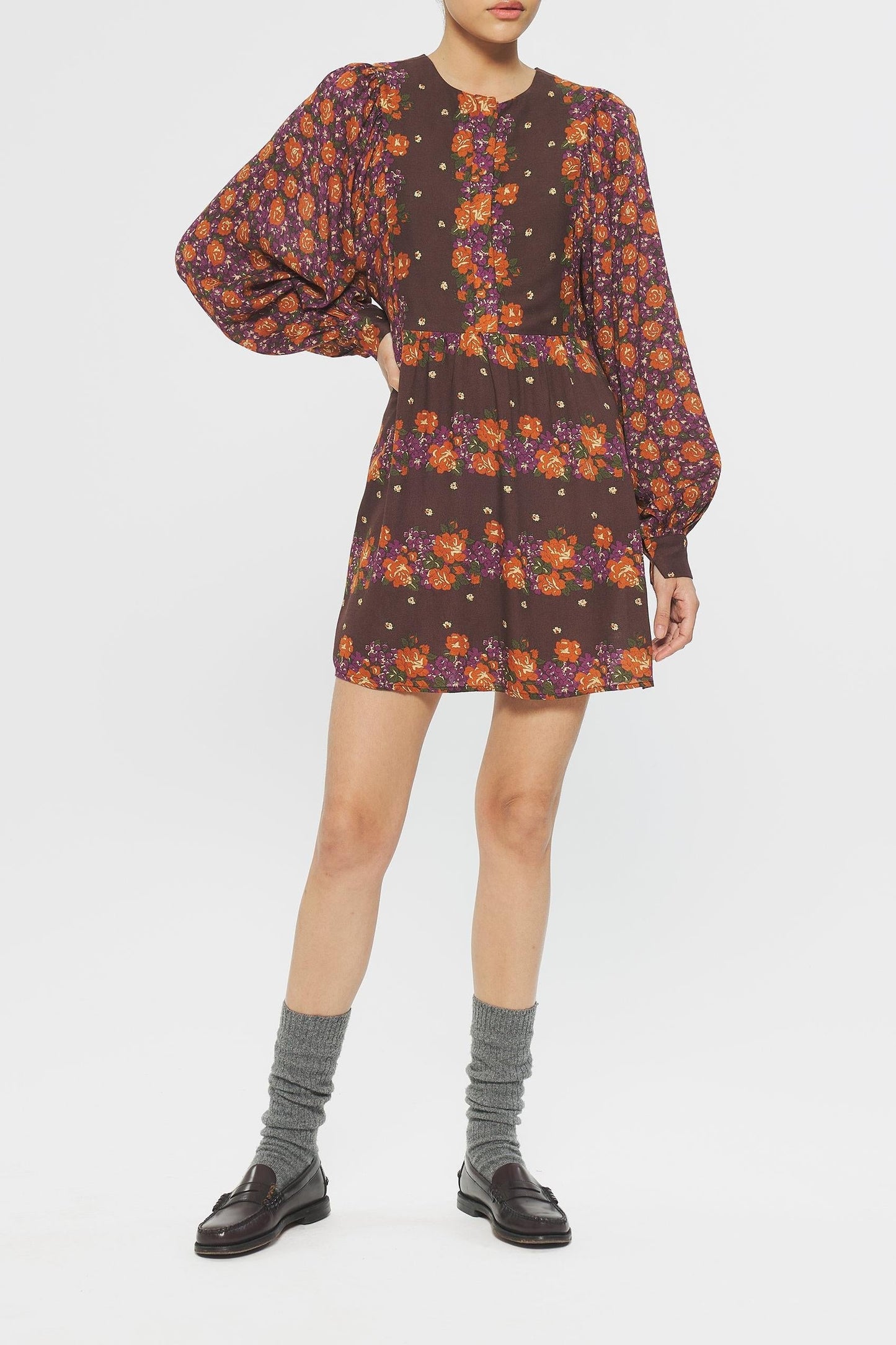 Magalie Print mini dress
