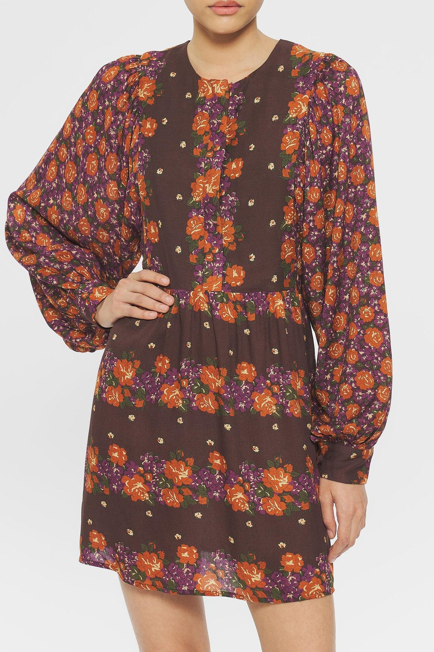 Magalie Print mini dress