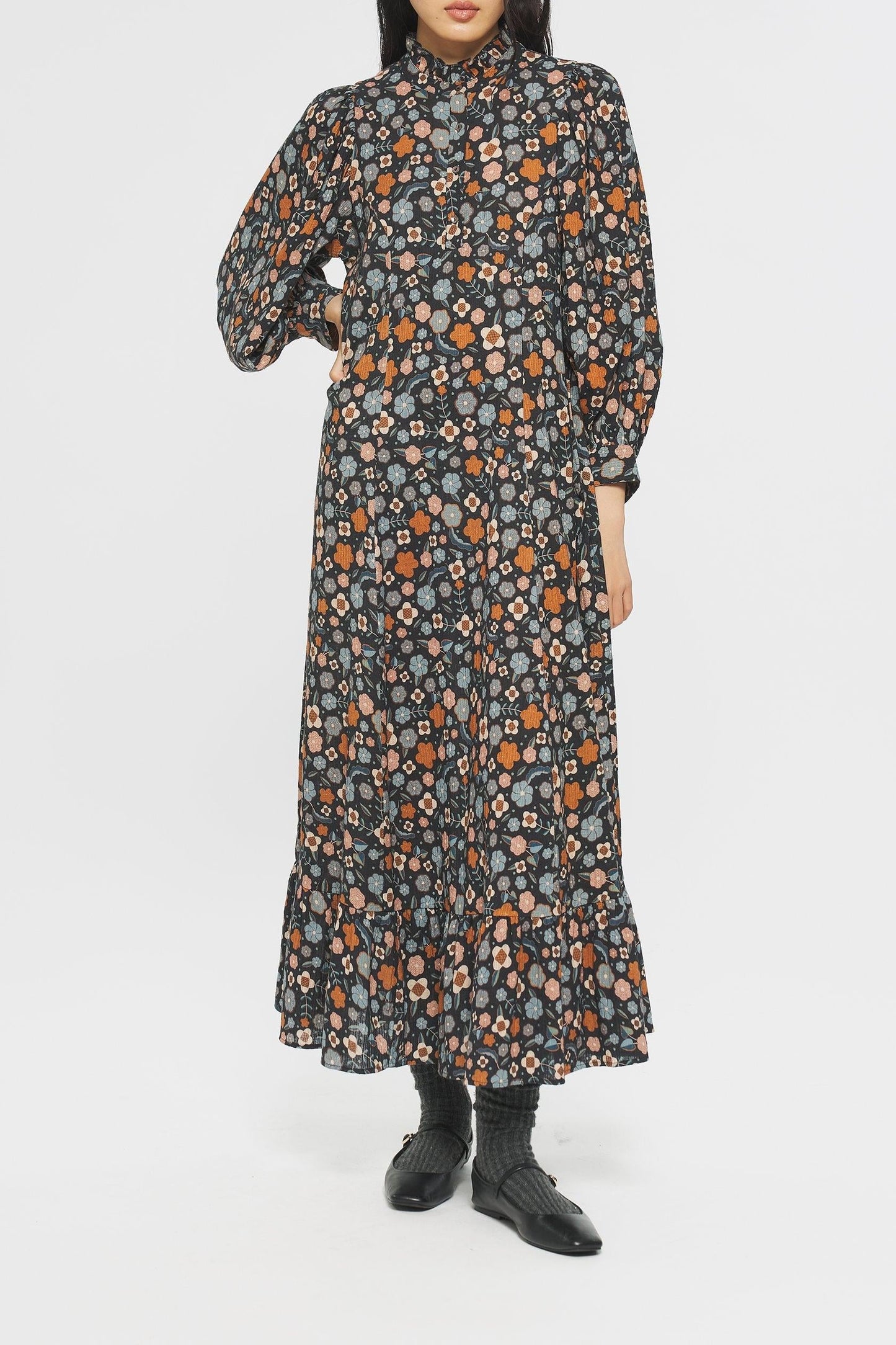 Leo Print maxi dress