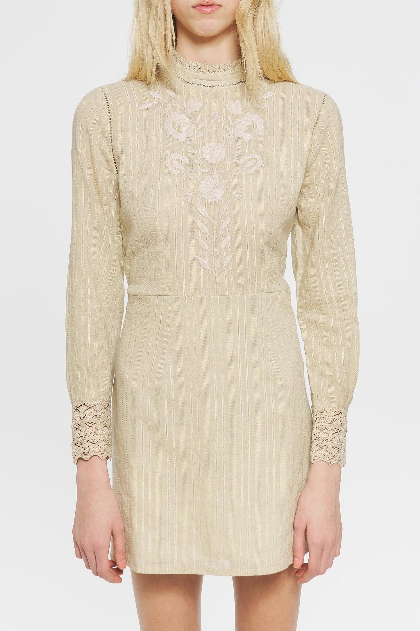Kiss Embroidered mini dress