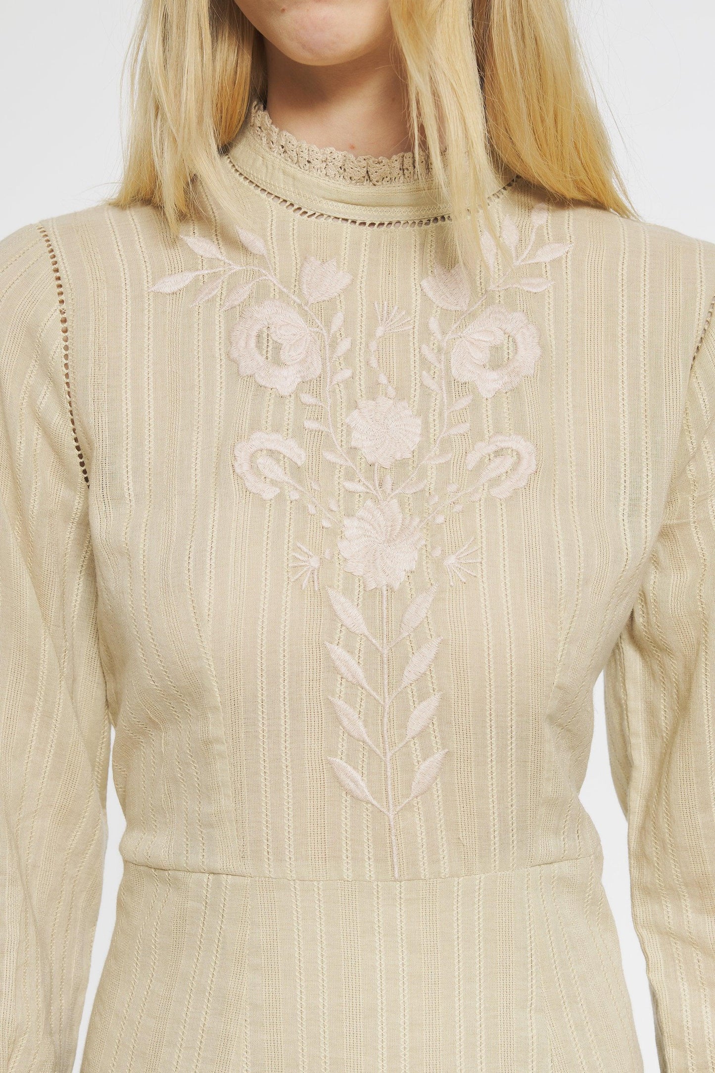 Kiss Embroidered mini dress
