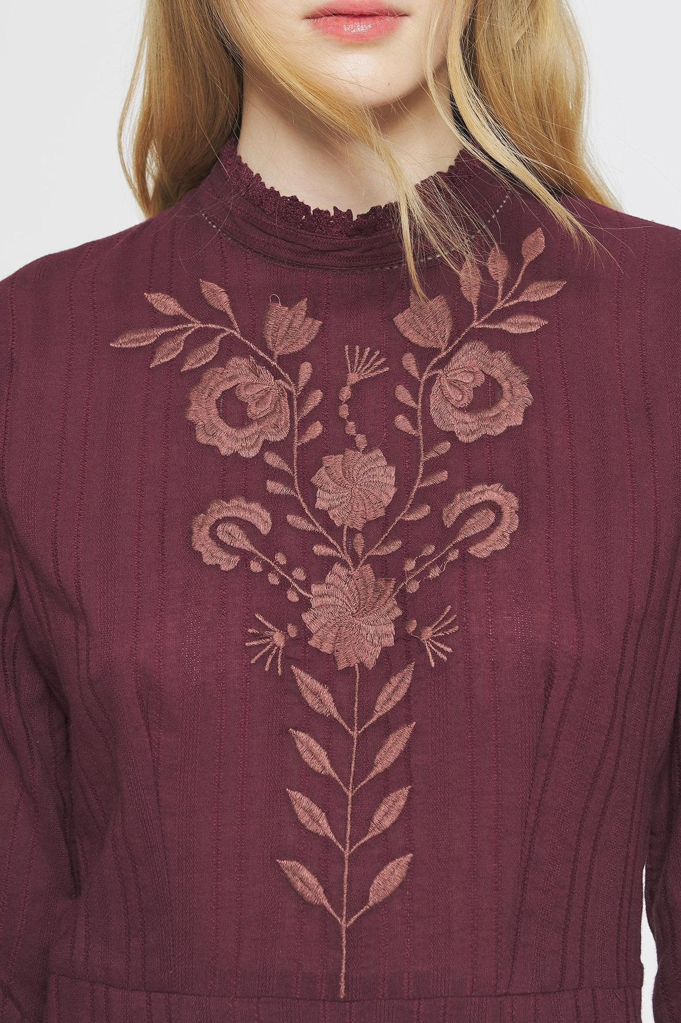 Kiss Embroidered mini dress