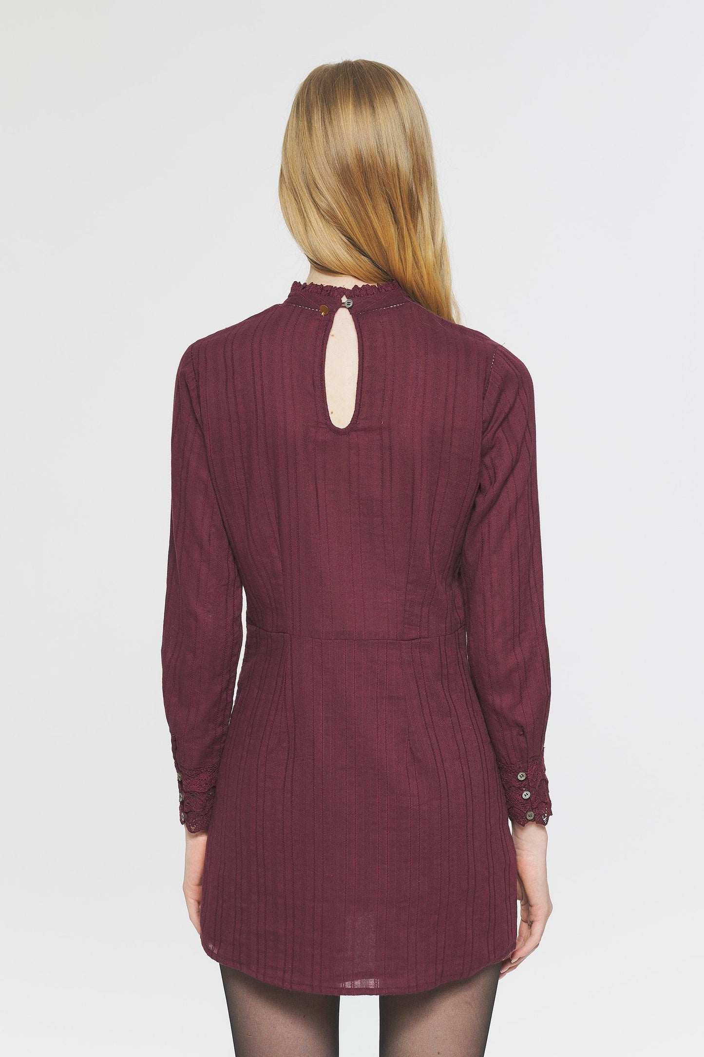 Kiss Embroidered mini dress