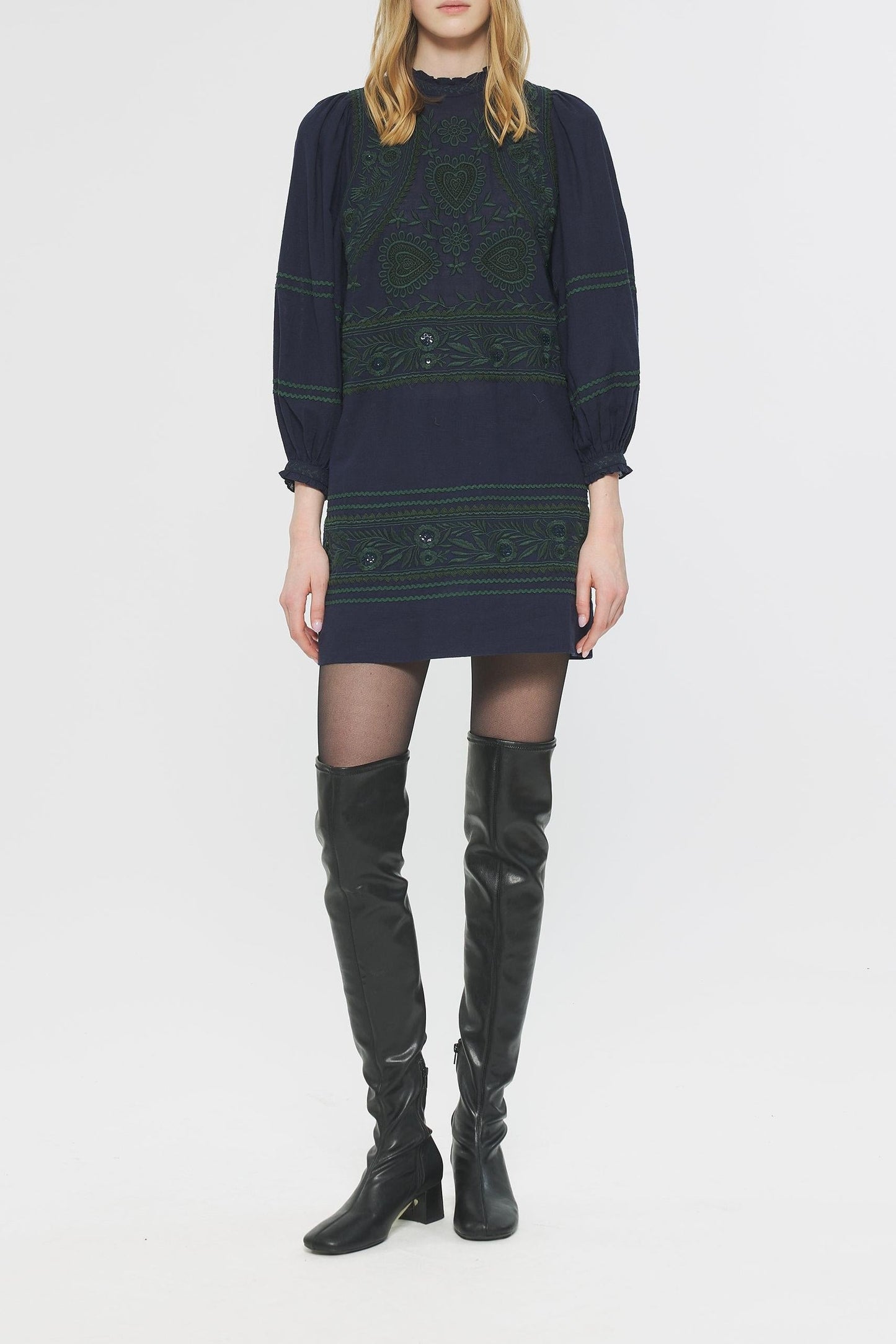 Hugarian Embroidered mini dress