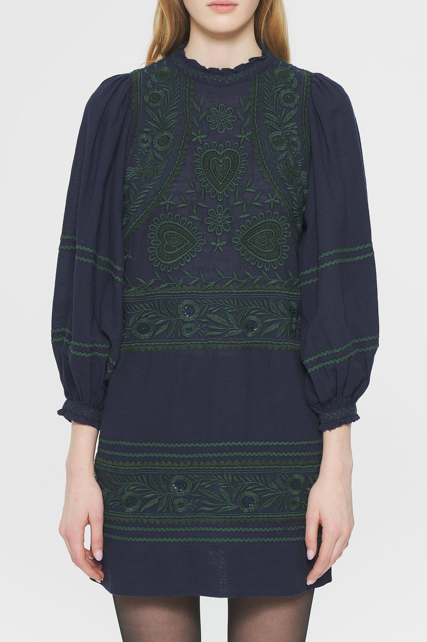 Hugarian Embroidered mini dress