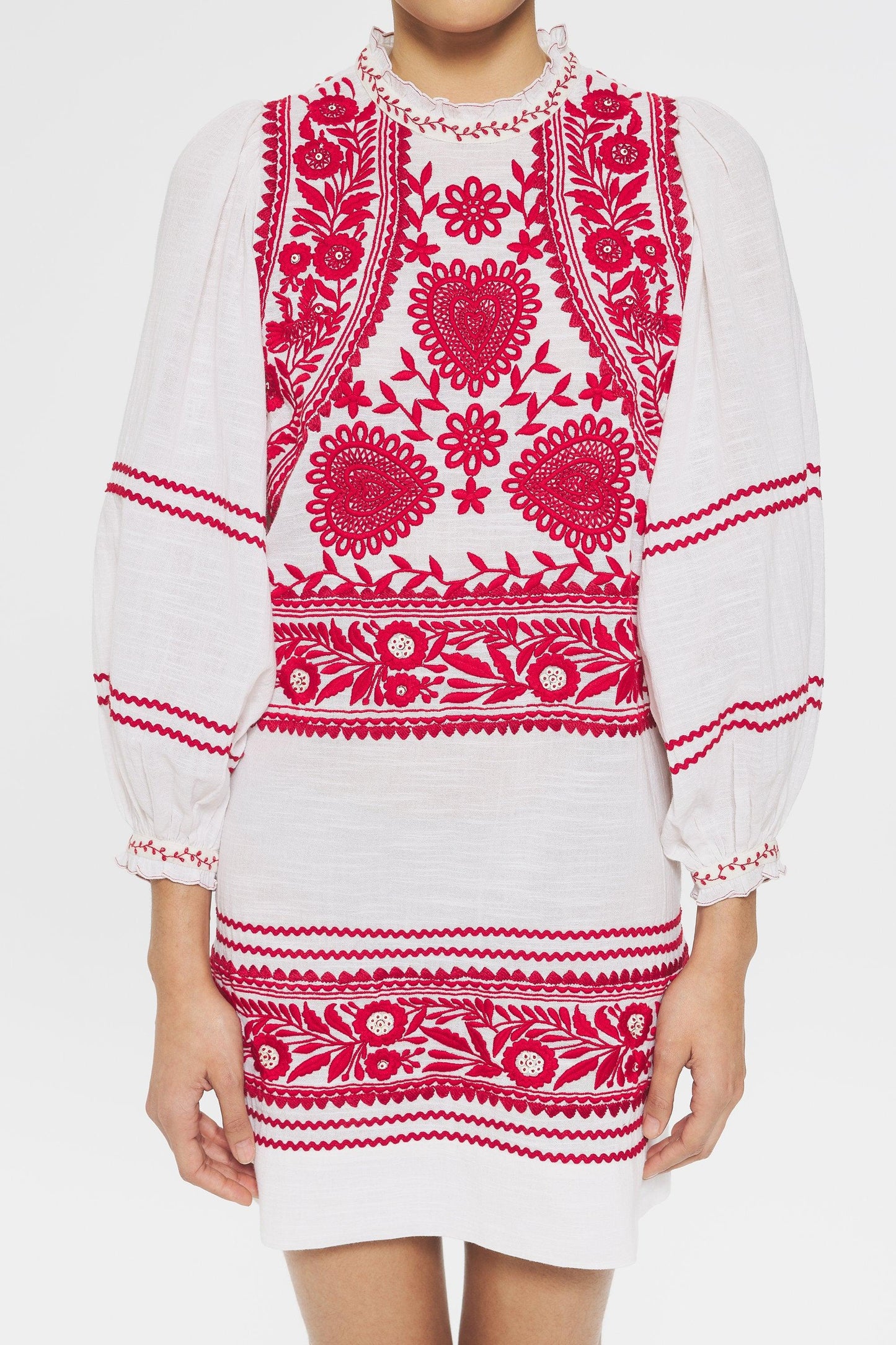 Hugarian Embroidered mini dress
