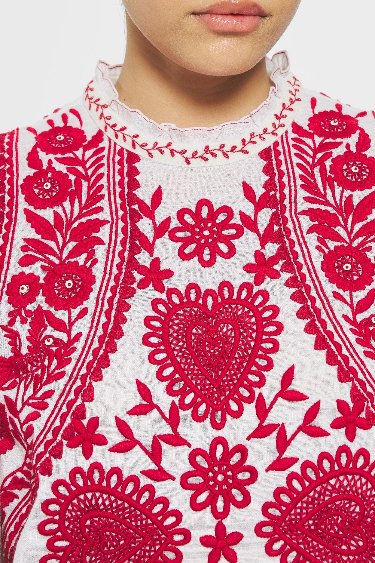 Hugarian Embroidered mini dress