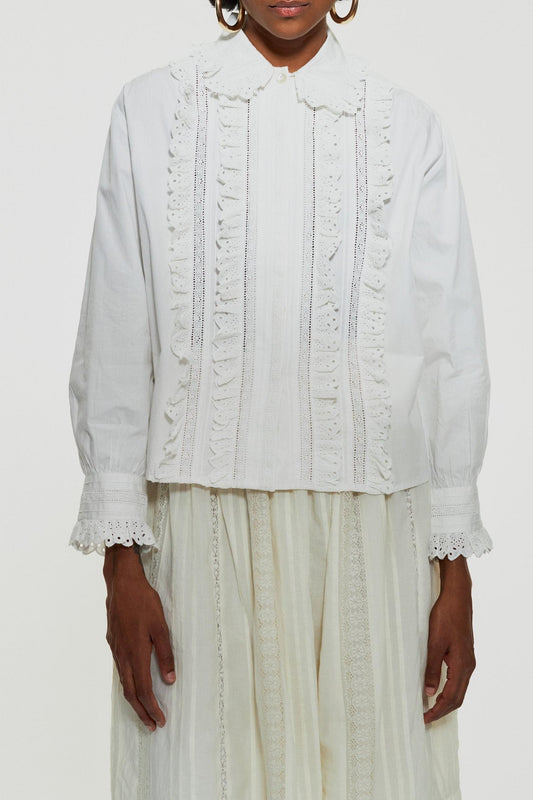 Diane ruffled blouse