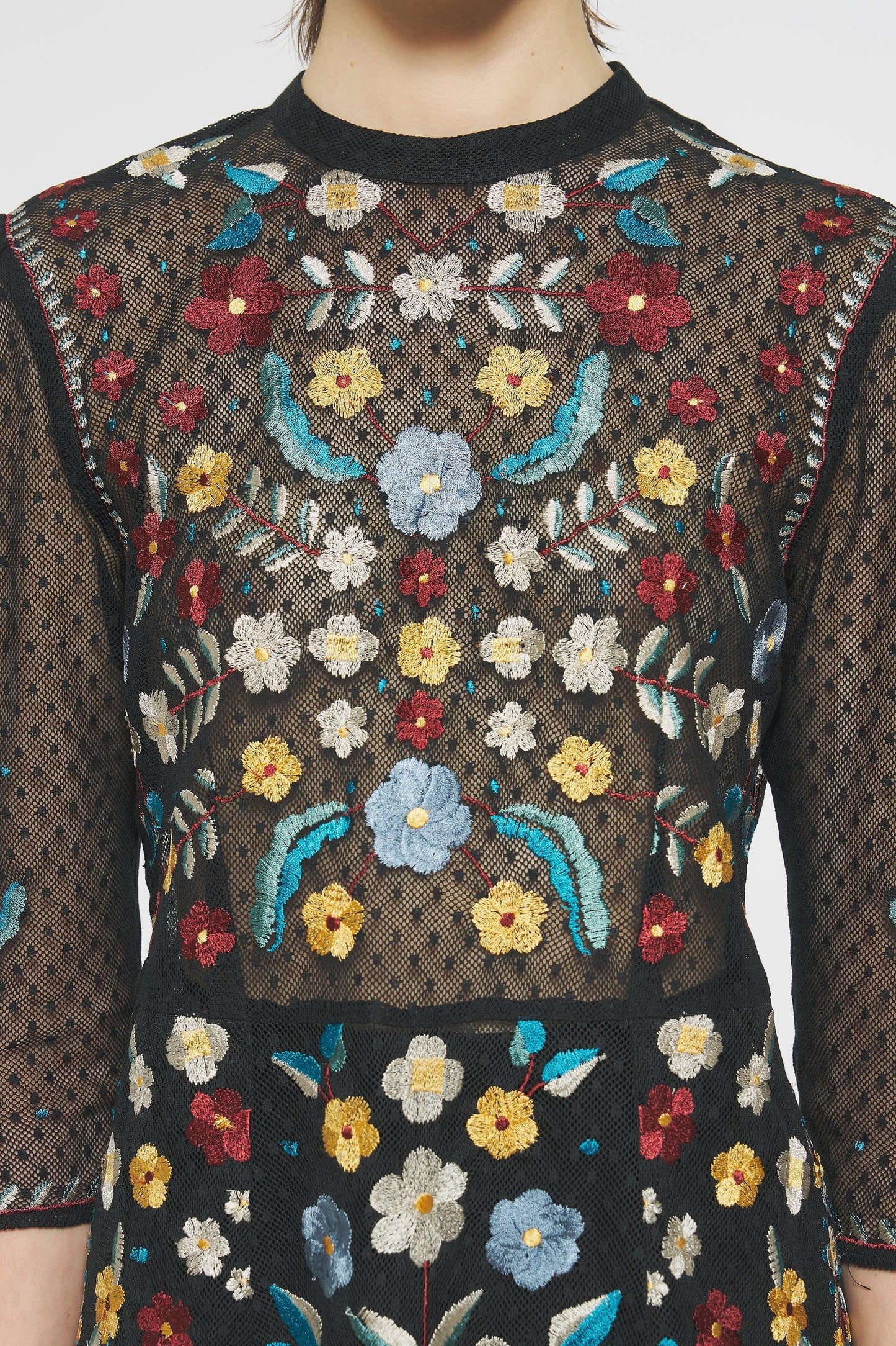 Ariani Embroidered mini dress