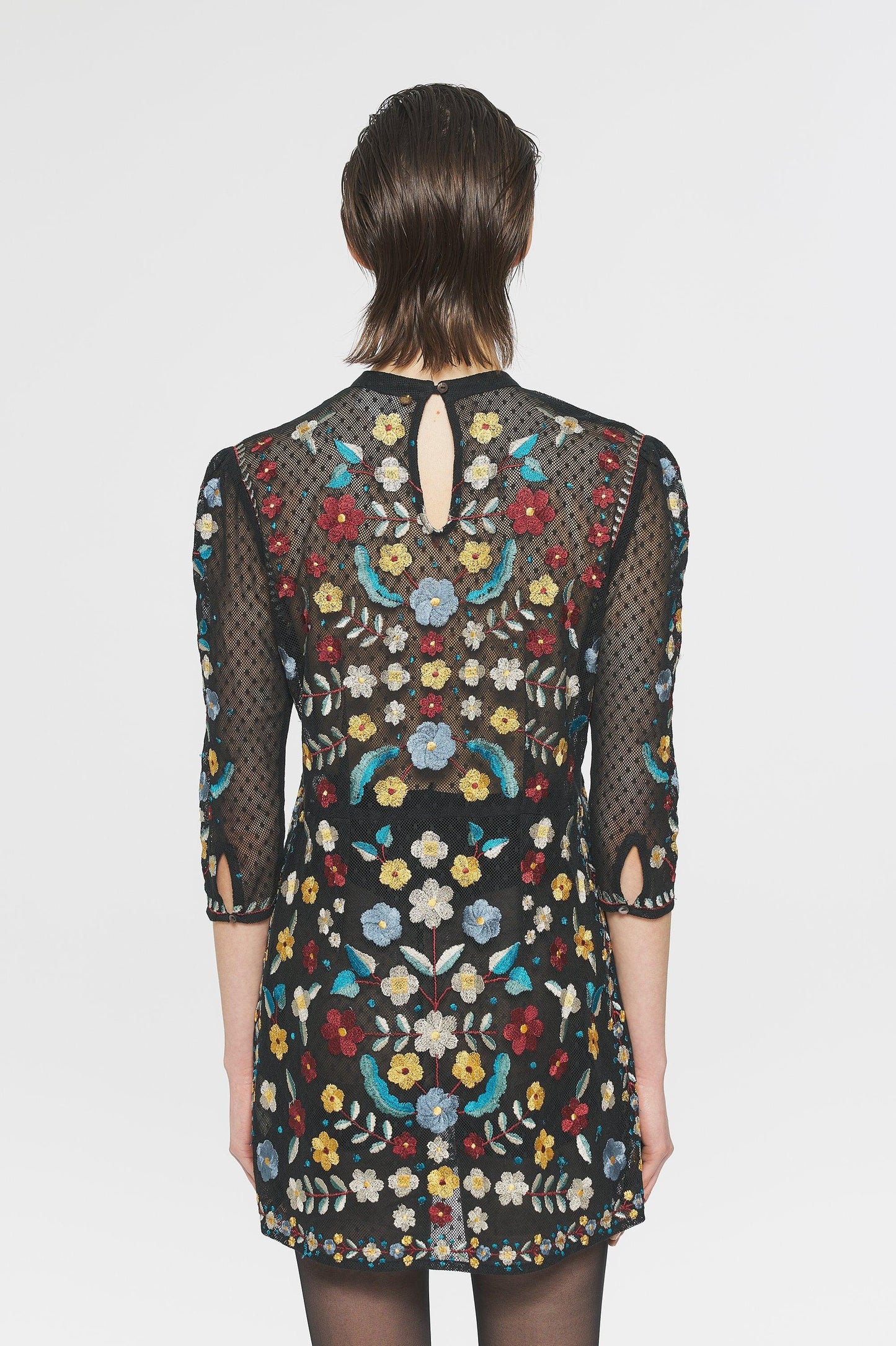 Ariani Embroidered mini dress