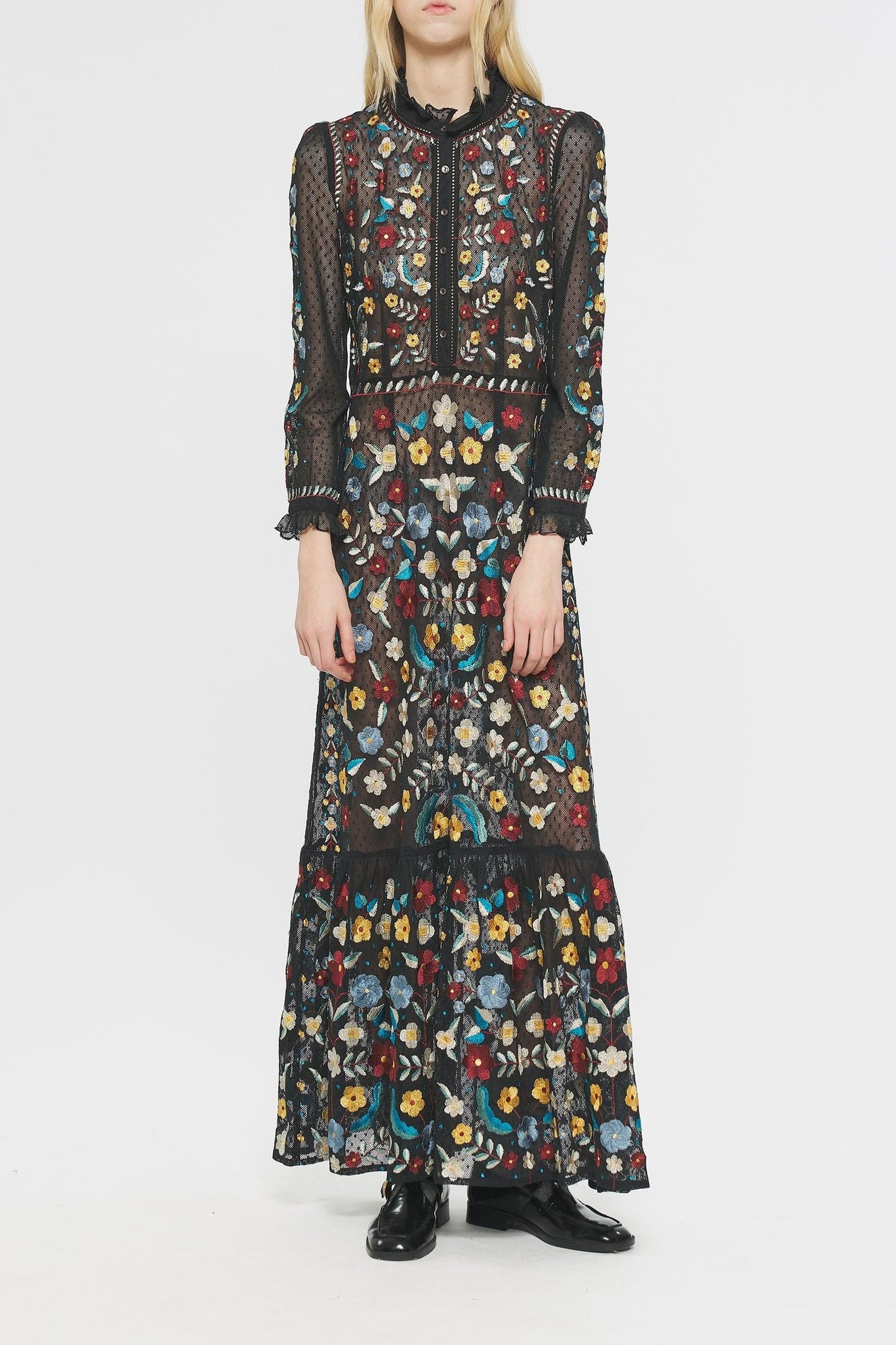 Ariani Embroidered maxi dress