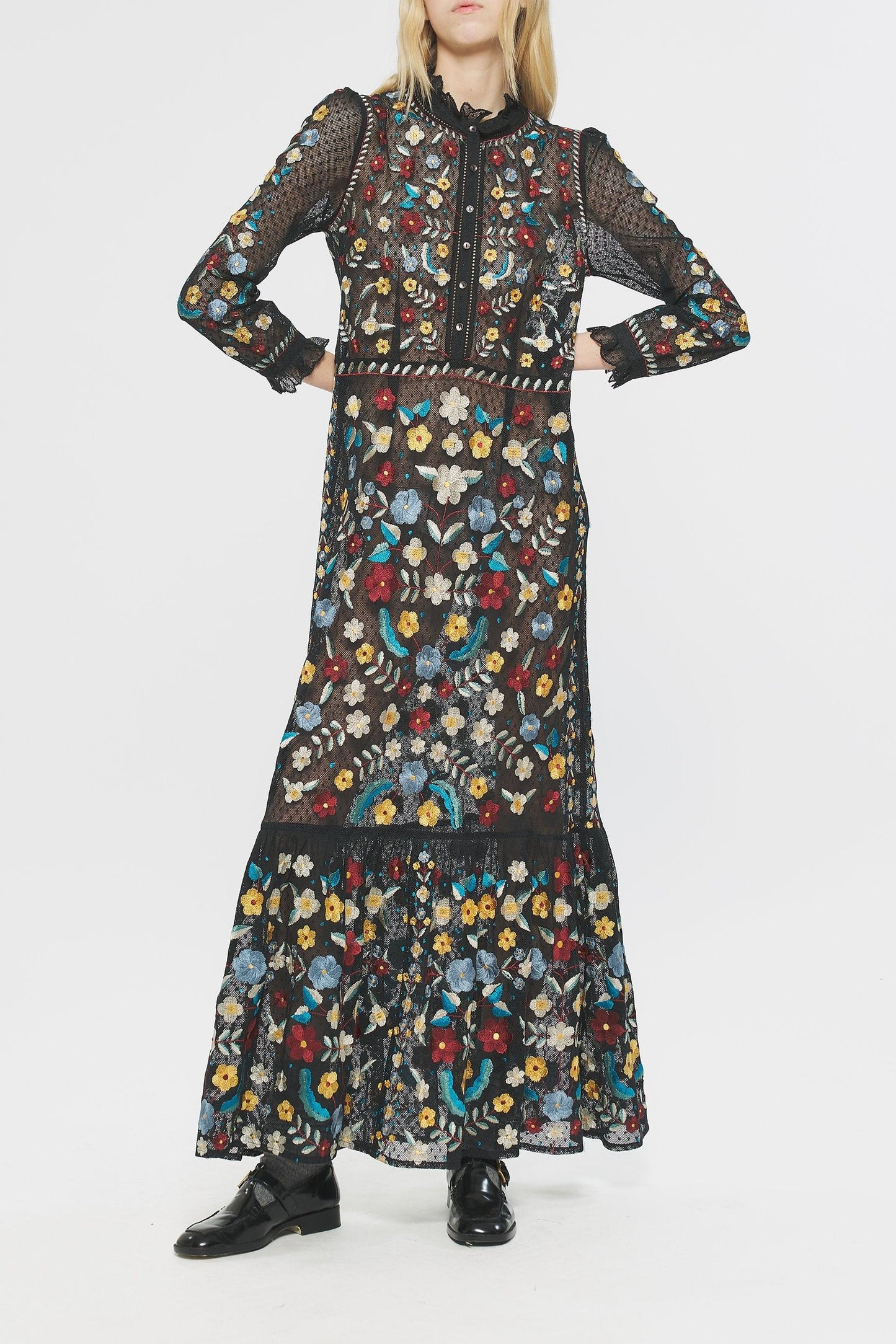 Ariani Embroidered maxi dress