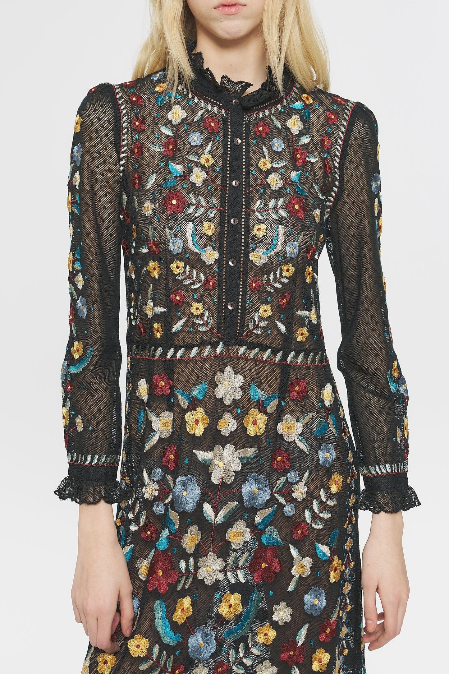 Ariani Embroidered maxi dress