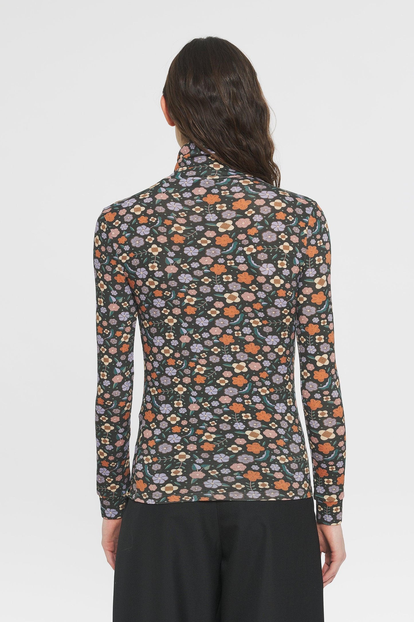 Aria printed turtleneck