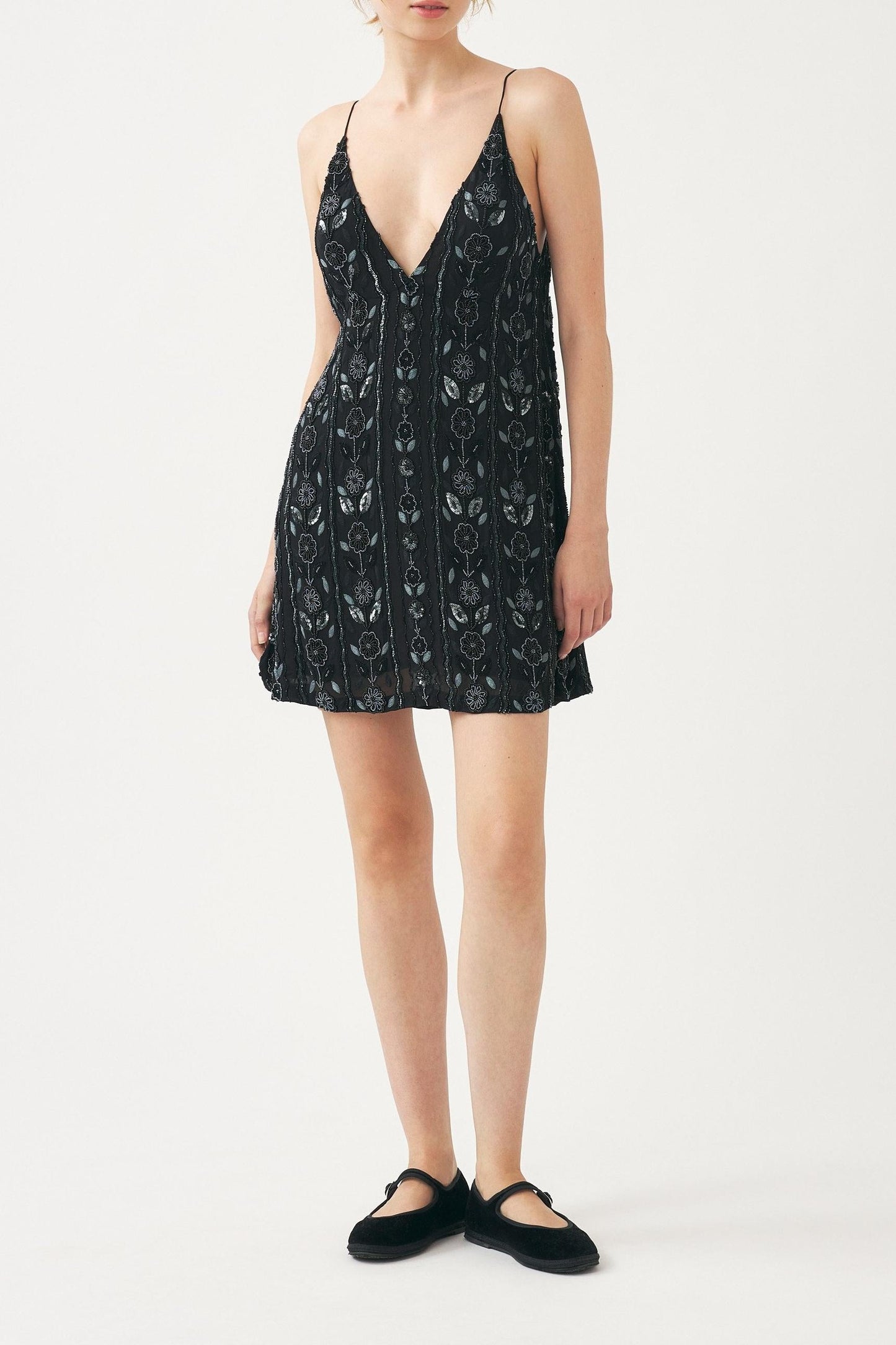 Hand-embroidered mini dress Zeniba
