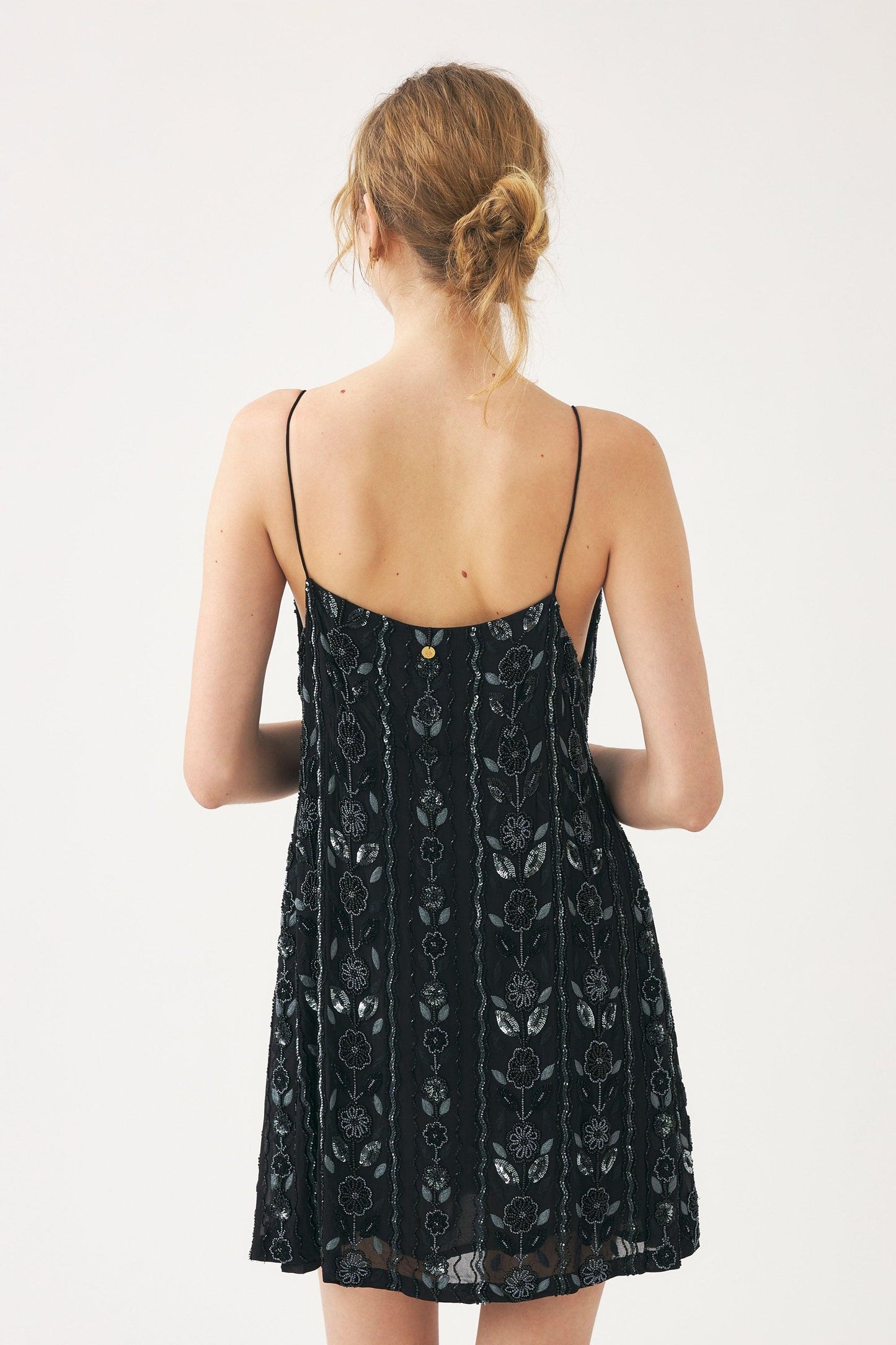 Hand-embroidered mini dress Zeniba
