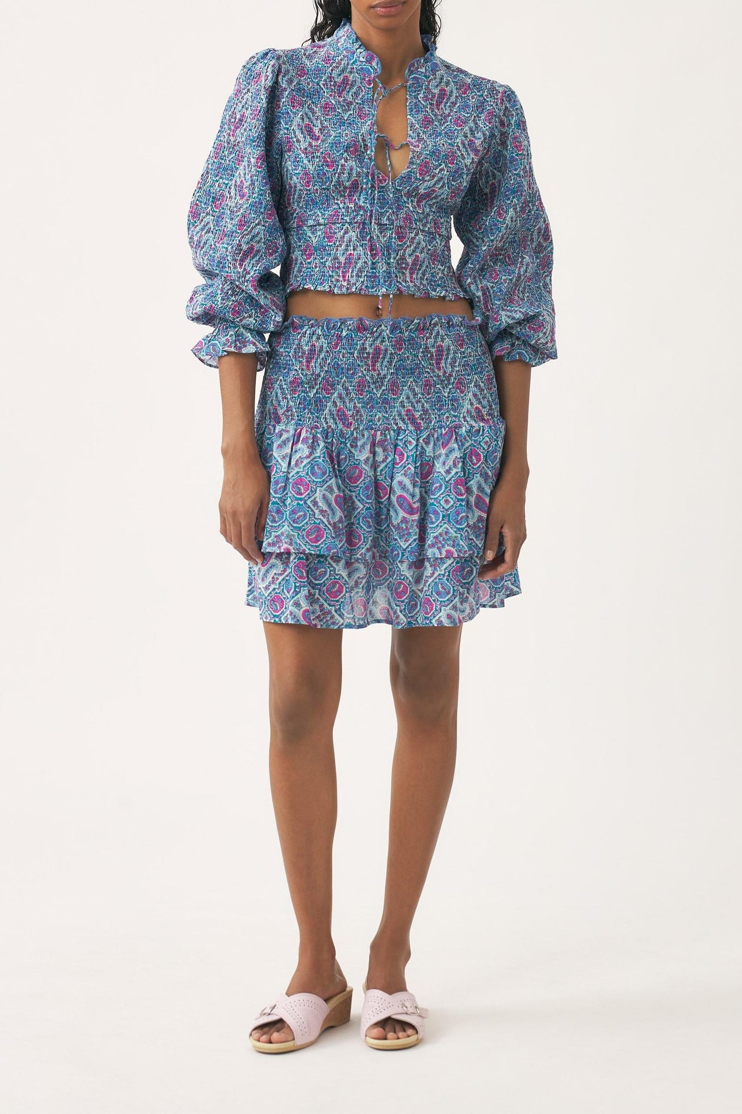 Smocked blouse Zena