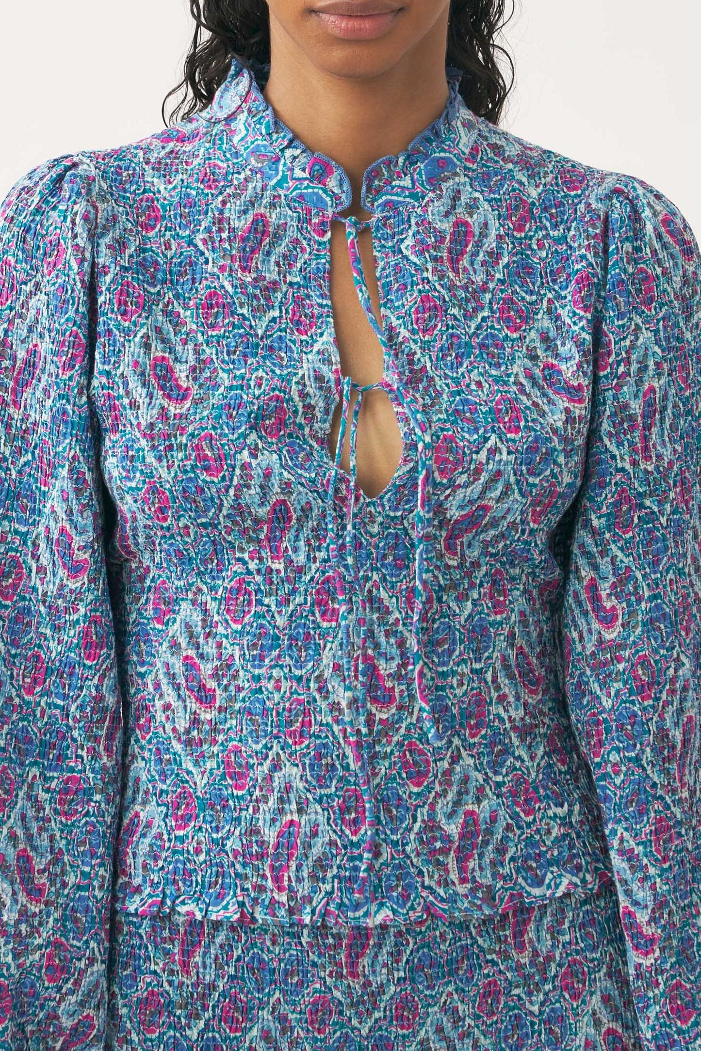 Smocked blouse Zena