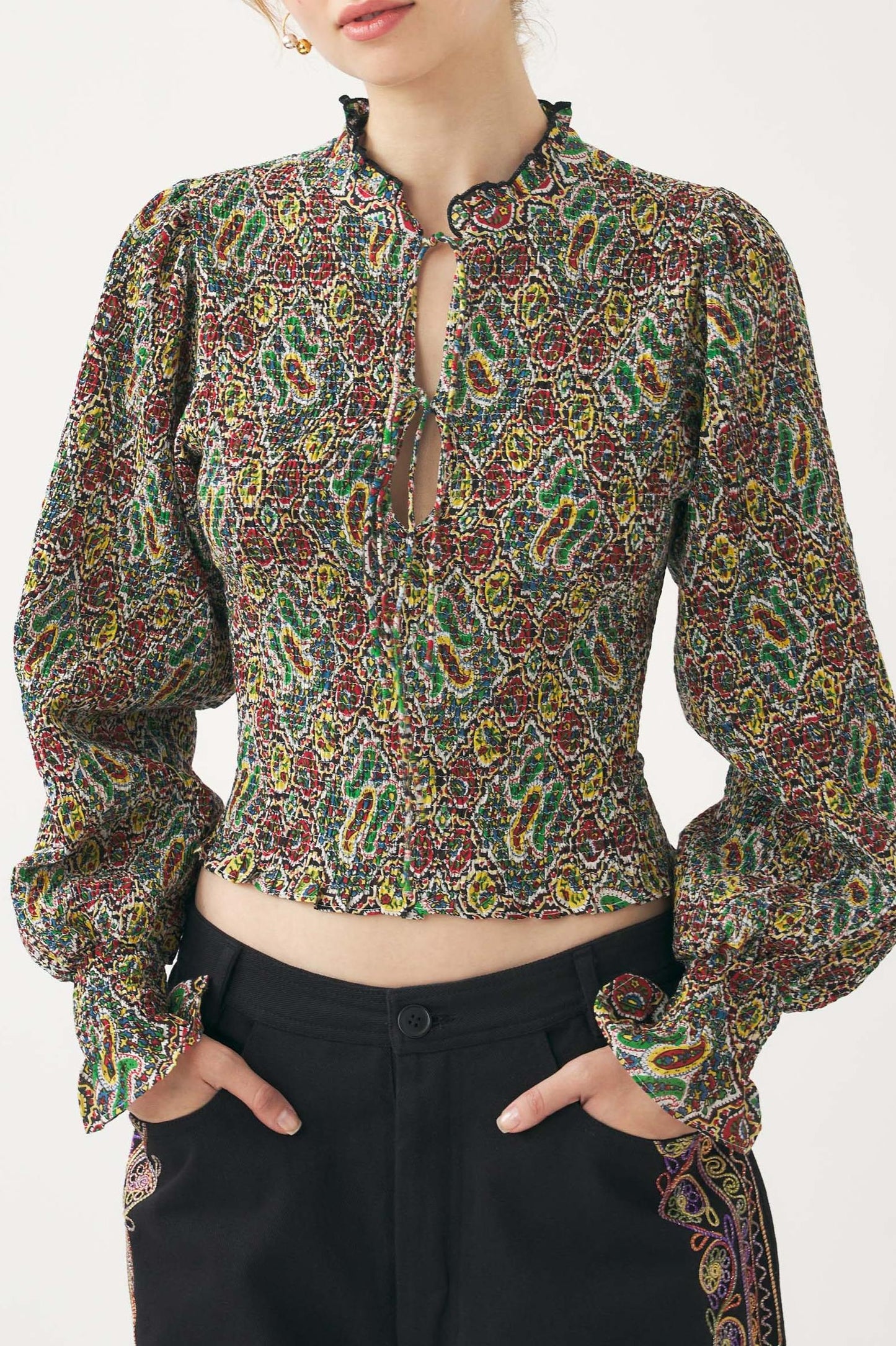 Smocked blouse Zena