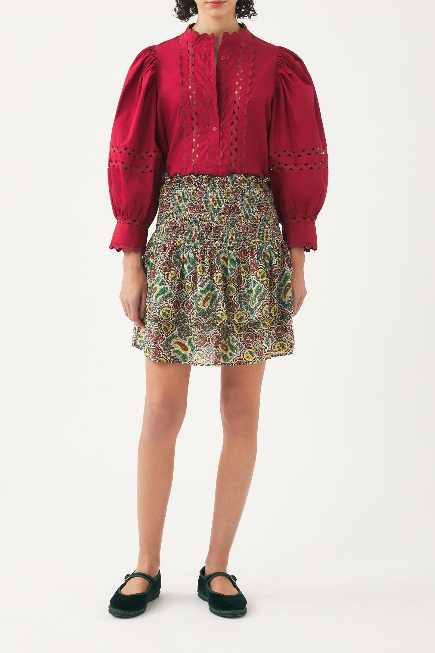Smocked miniskirt Zena