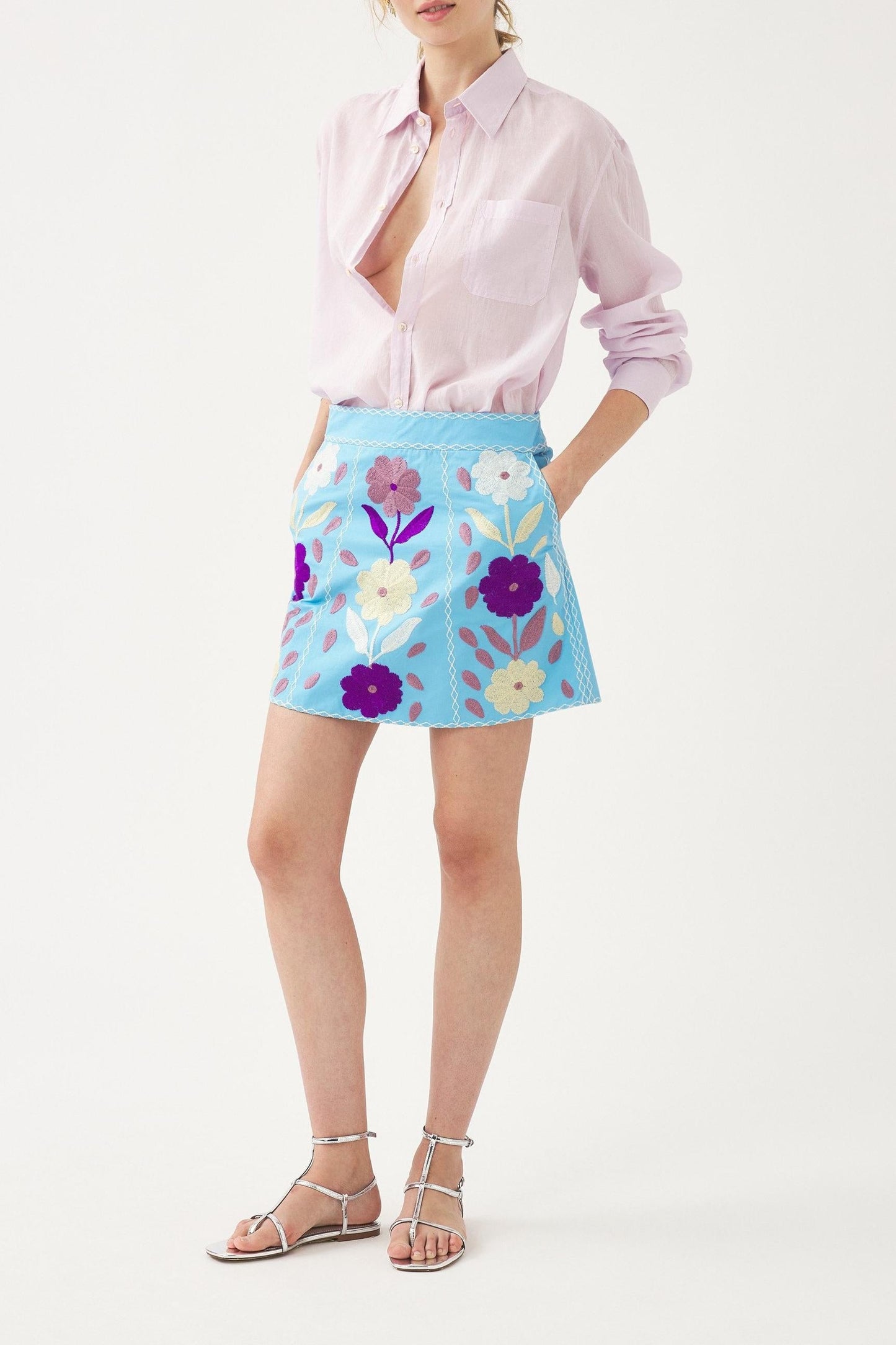 Embroidered miniskirt Tady