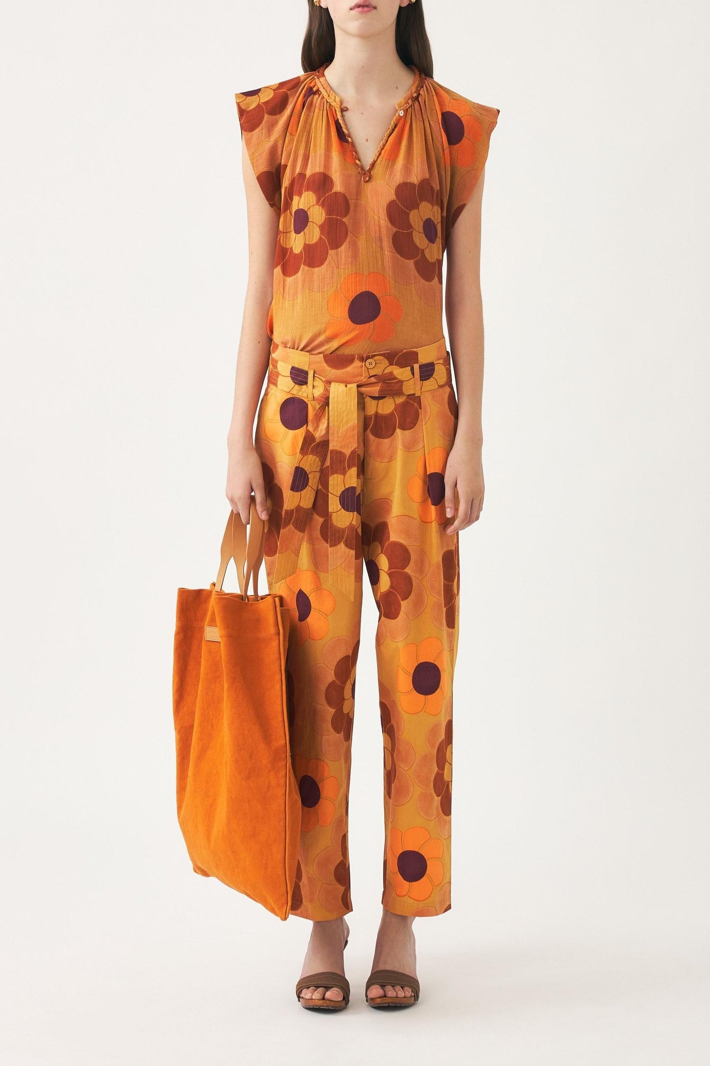 Suny sleeveless print top