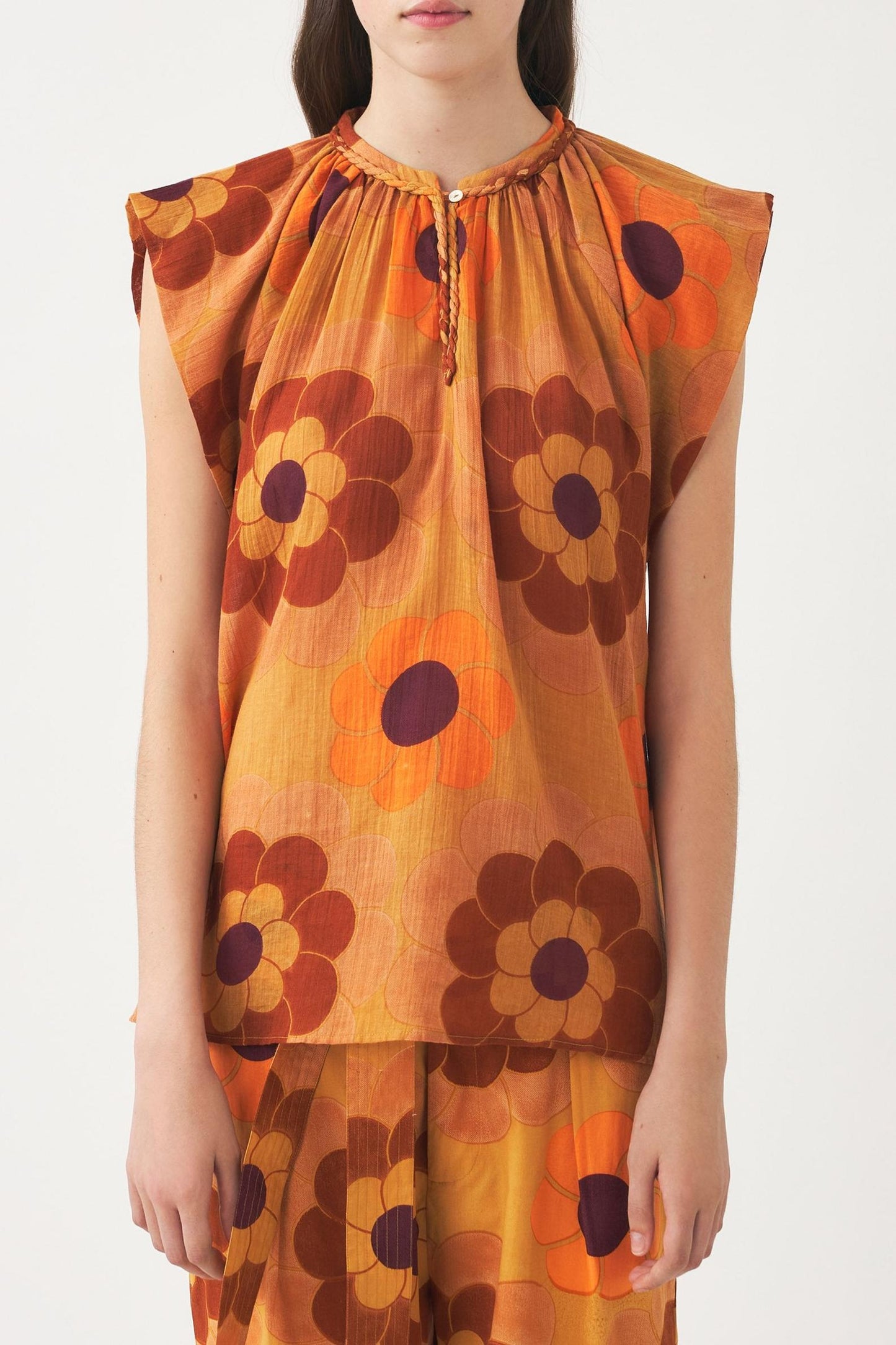 Suny sleeveless print top