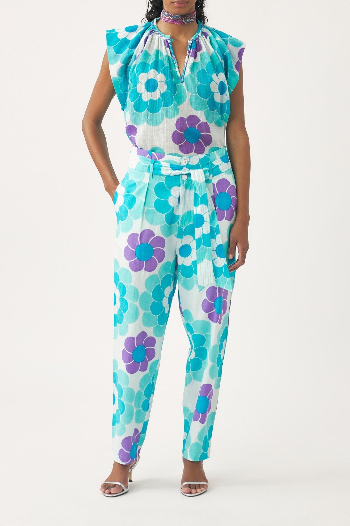 Print sleeveless top Suny