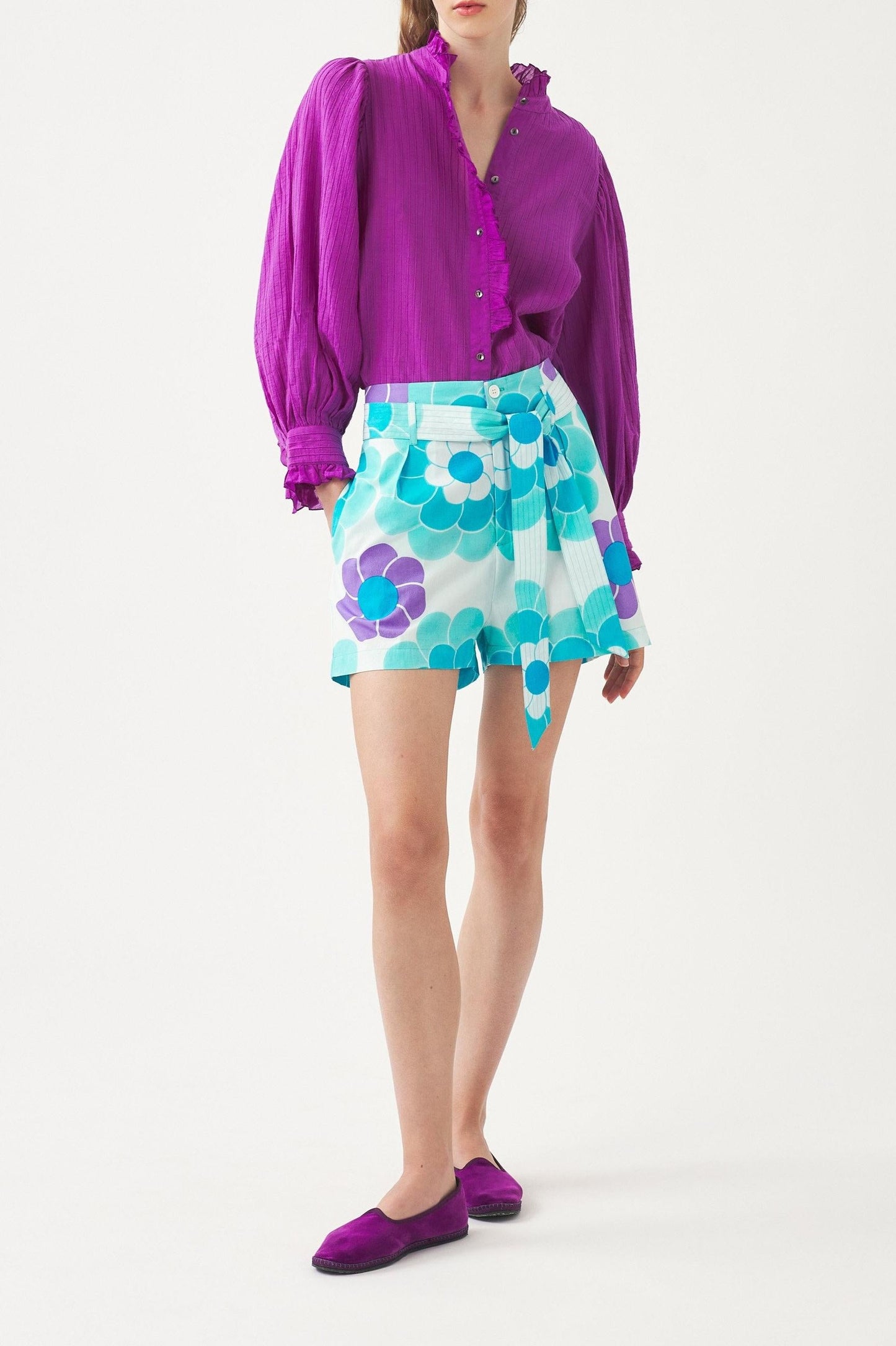 High-waisted print shorts Suny