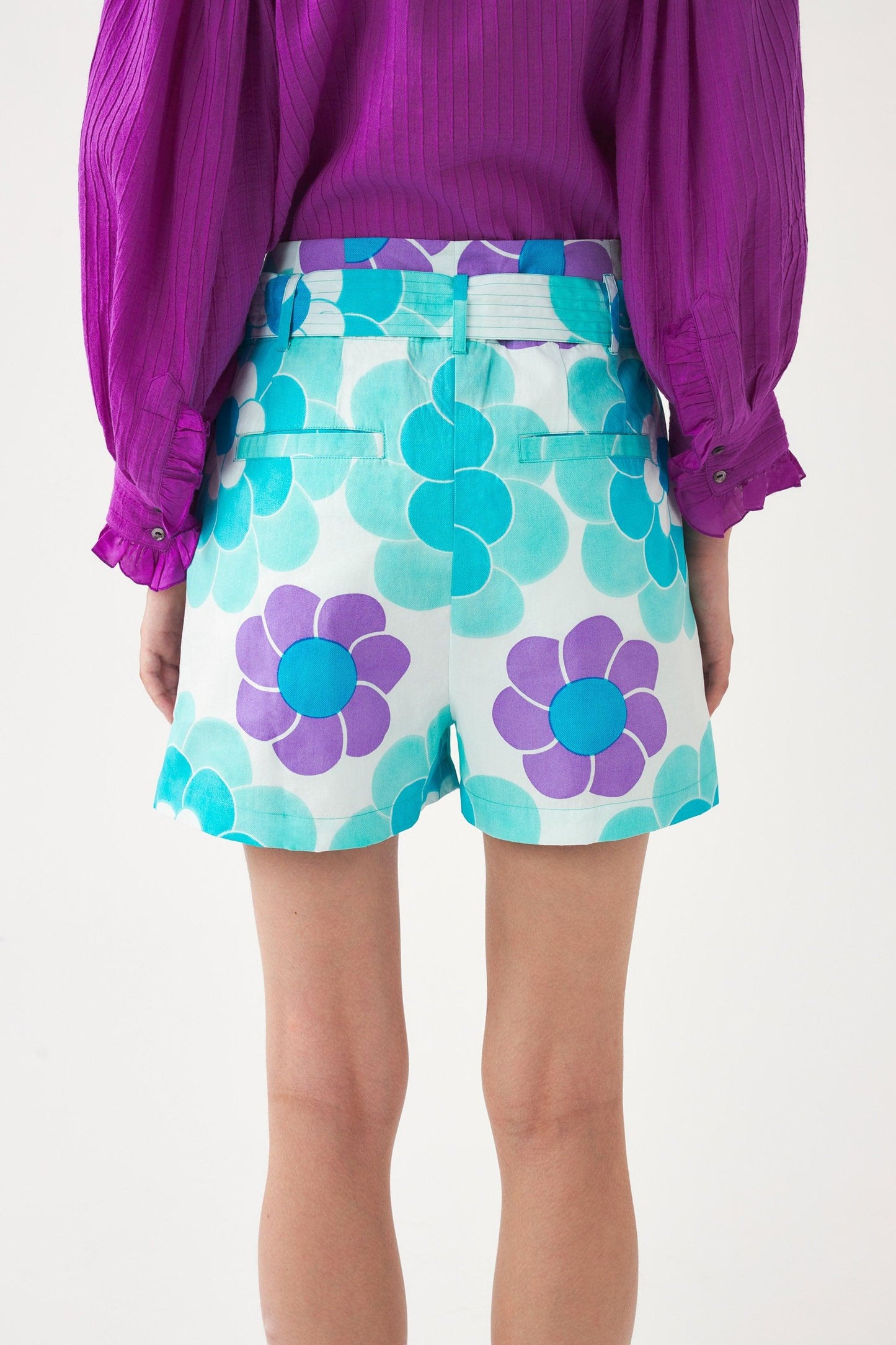High-waisted print shorts Suny