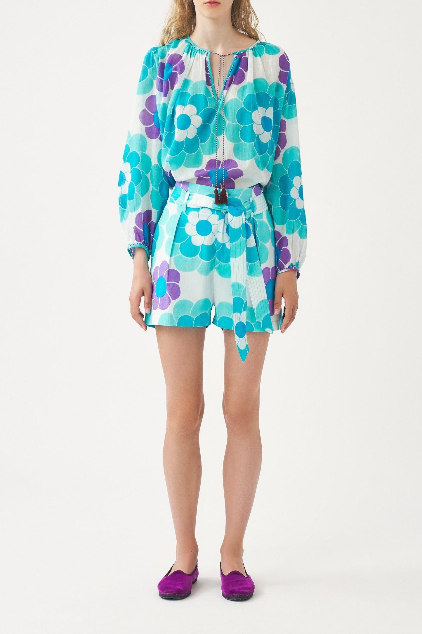 Fluid print blouse Suny