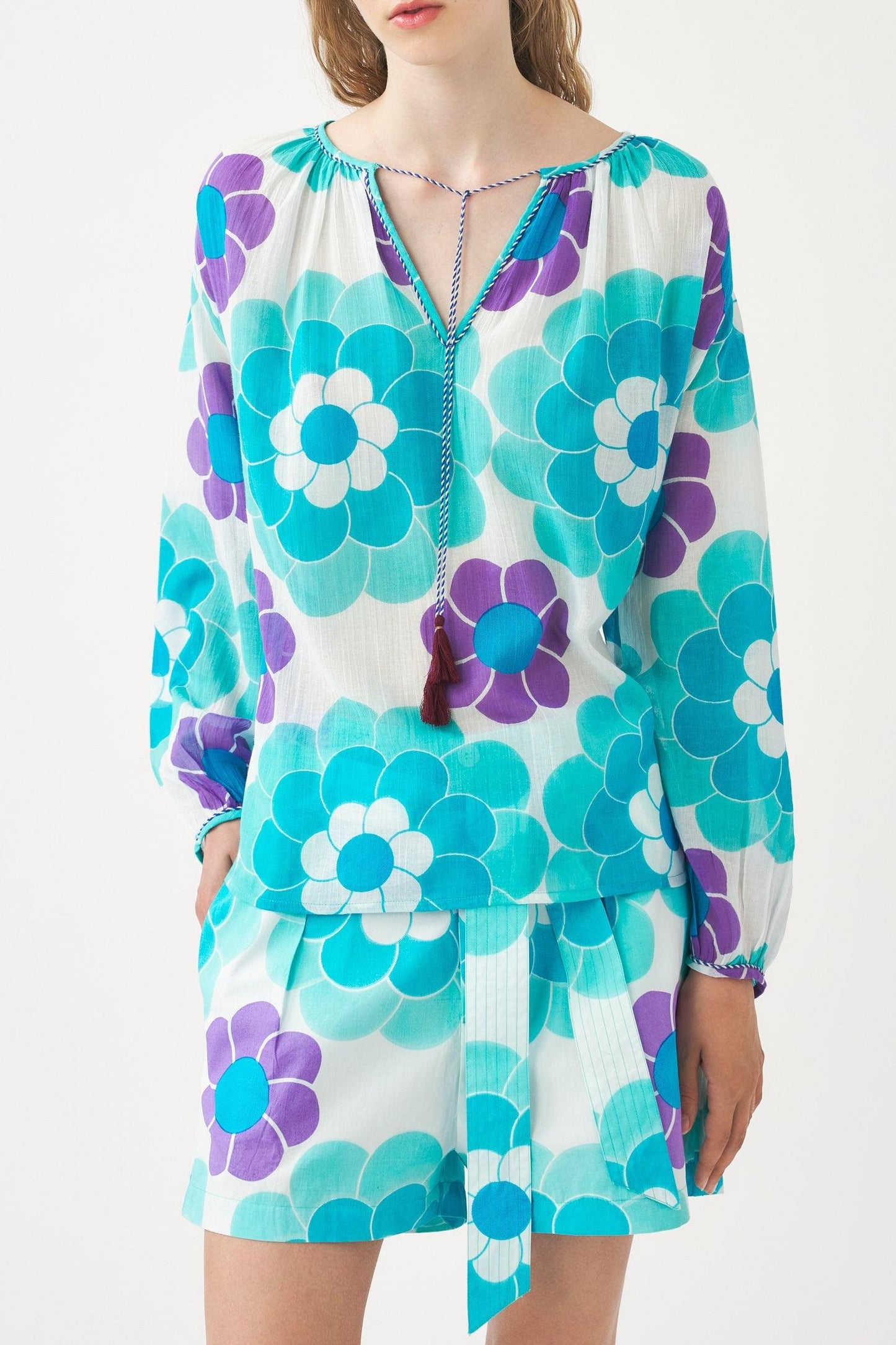 Fluid print blouse Suny