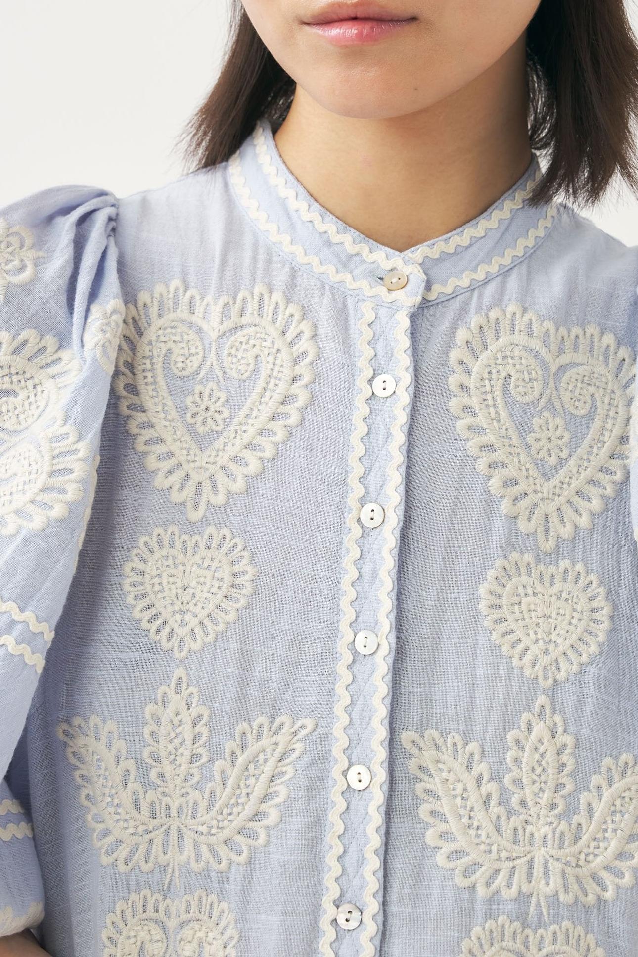 Maxi dress with Hungarian-inspired embroidery Rony