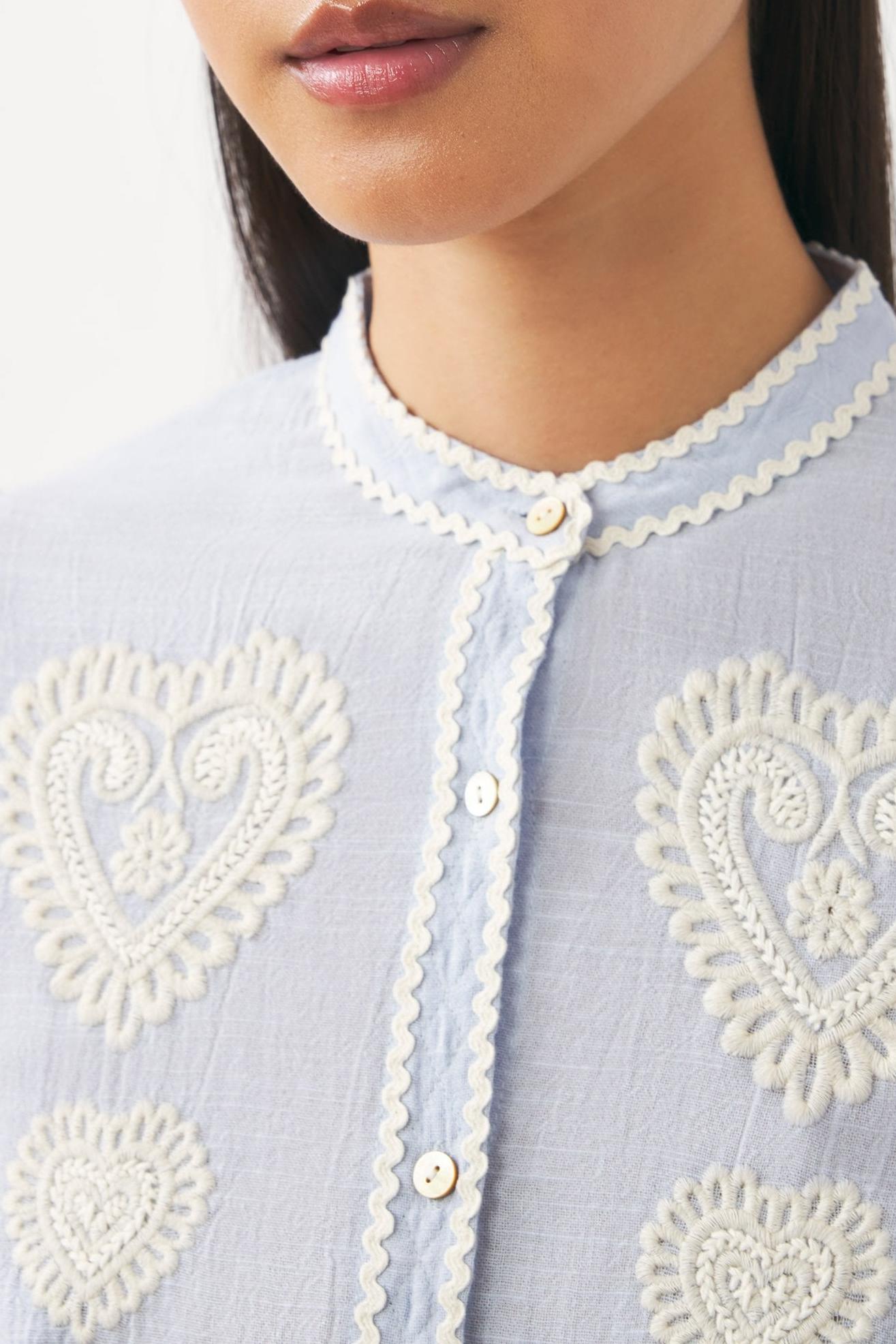 Blouse with Hungarian-inspired embroidery Rony
