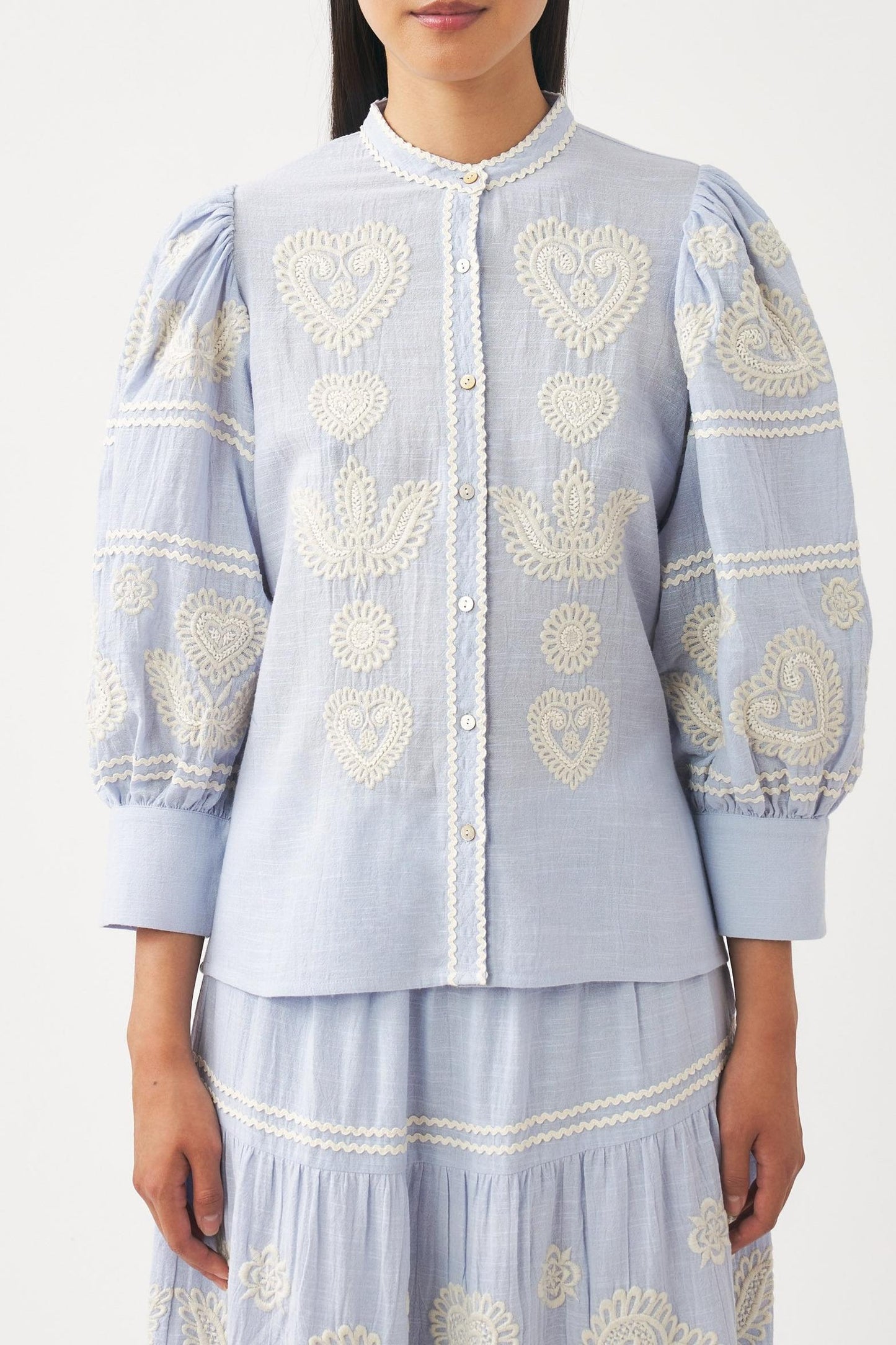 Blouse with Hungarian-inspired embroidery Rony