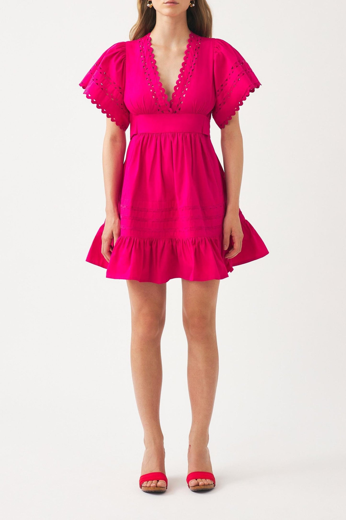 Cotton poplin mini dress Rodo