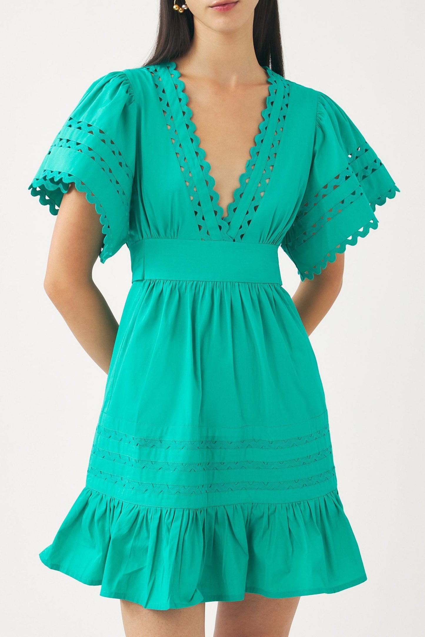 Cotton poplin mini dress Rodo